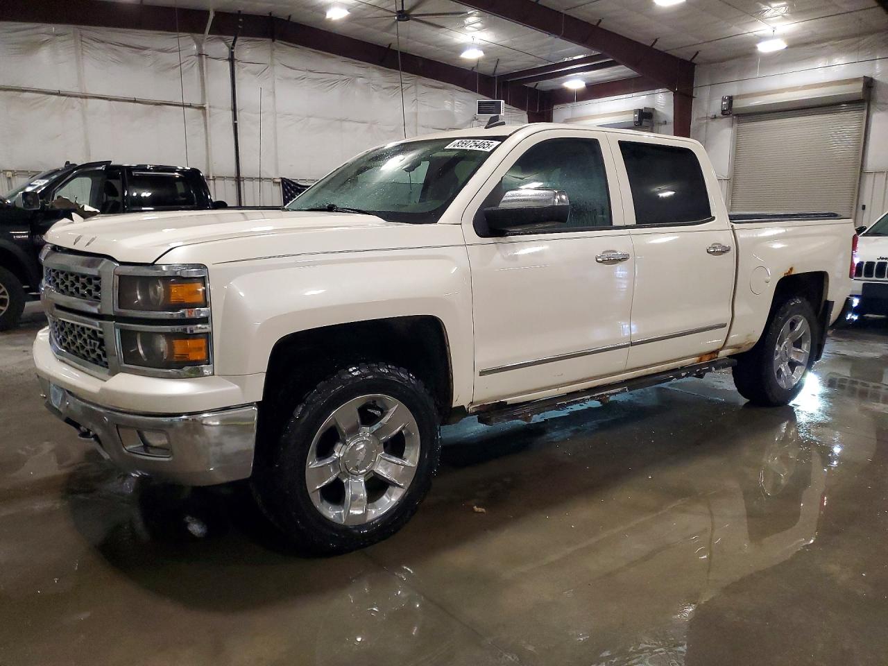 2014 Chevrolet Silverado K1500 Ltz White vin: 3GCUKSEC9EG296830