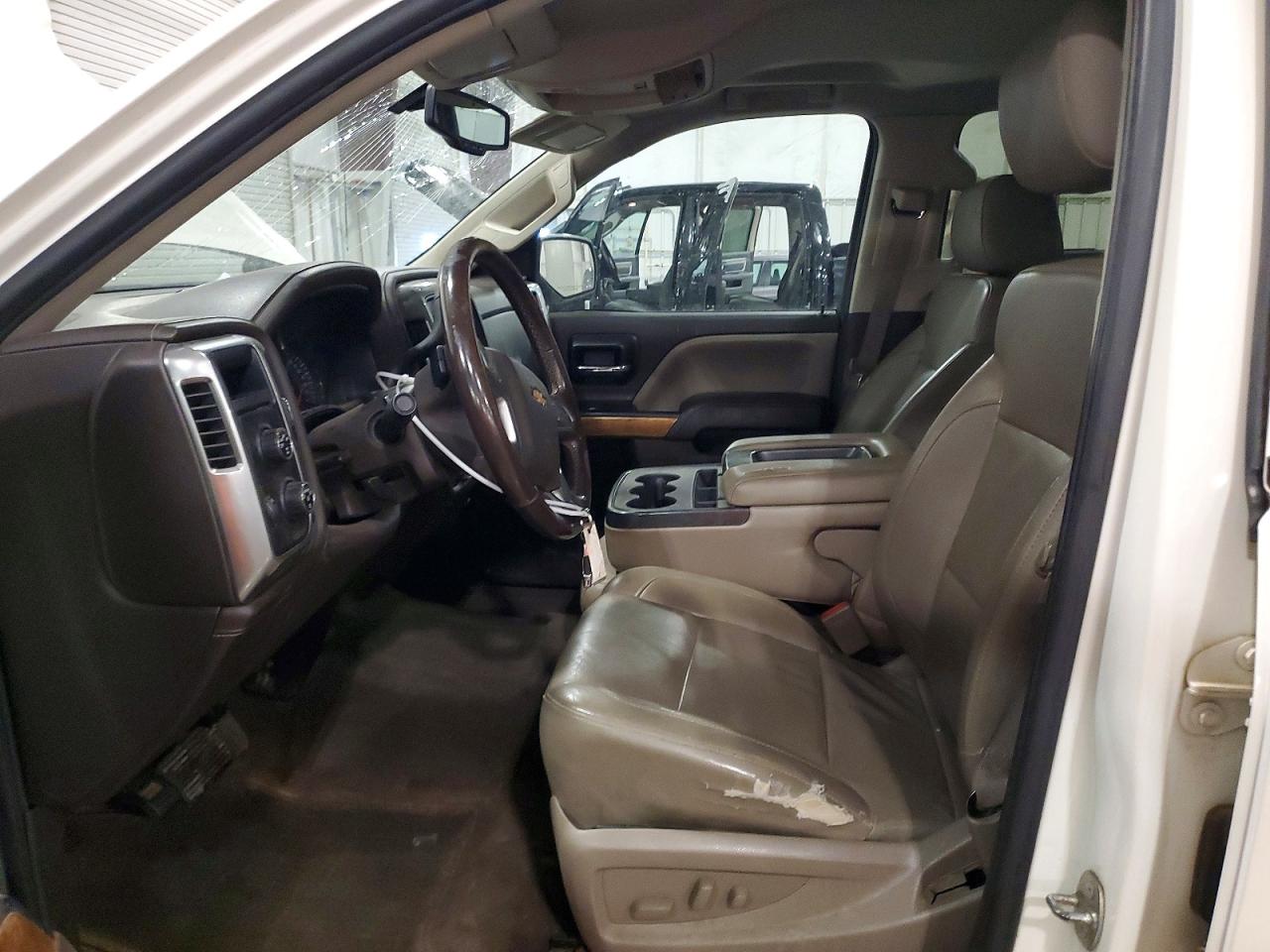 2014 Chevrolet Silverado K1500 Ltz White vin: 3GCUKSEC9EG296830