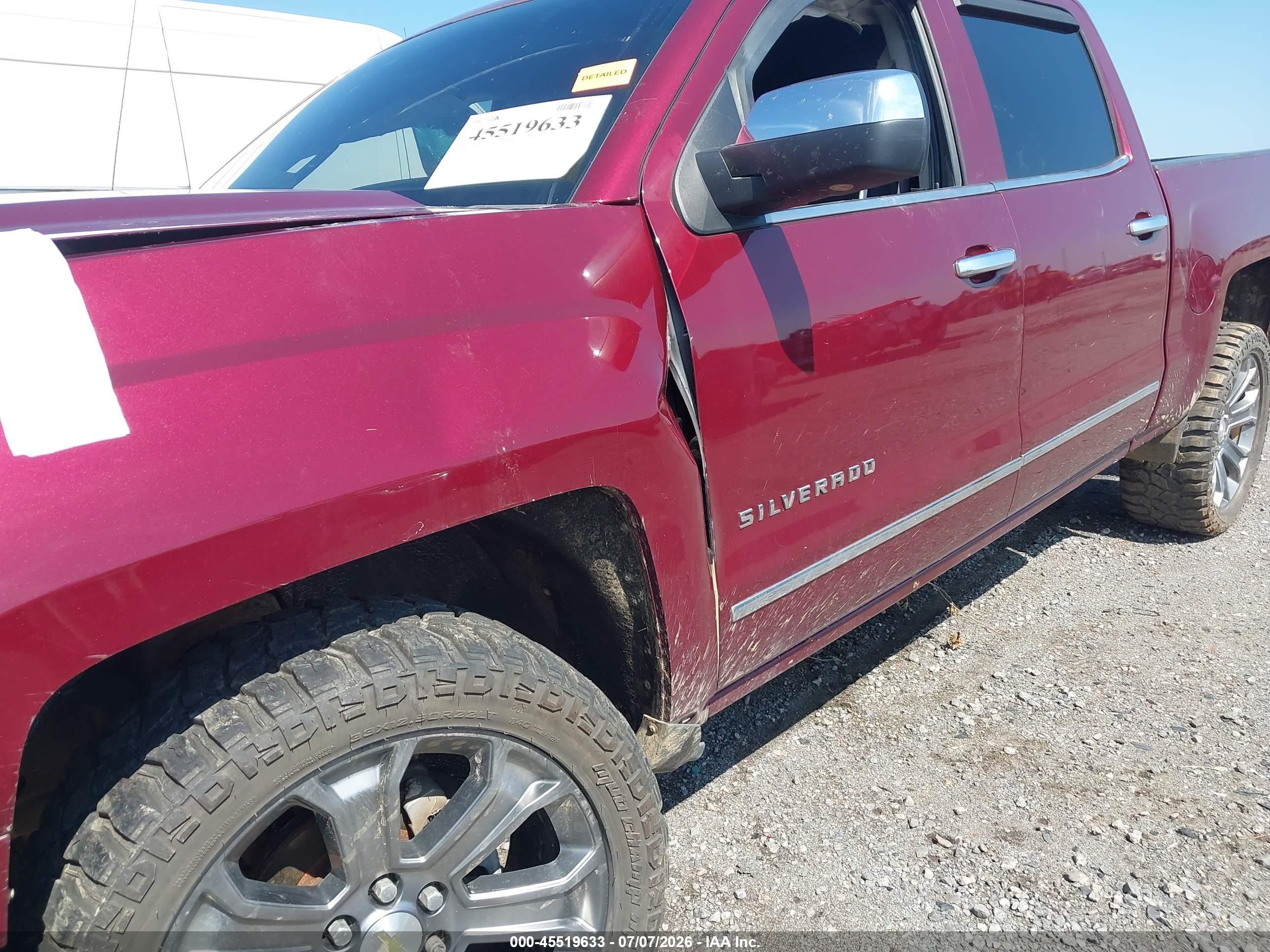 2015 Chevrolet Silverado 1500 Ltz Бордовый vin: 3GCUKSEC9FG212507