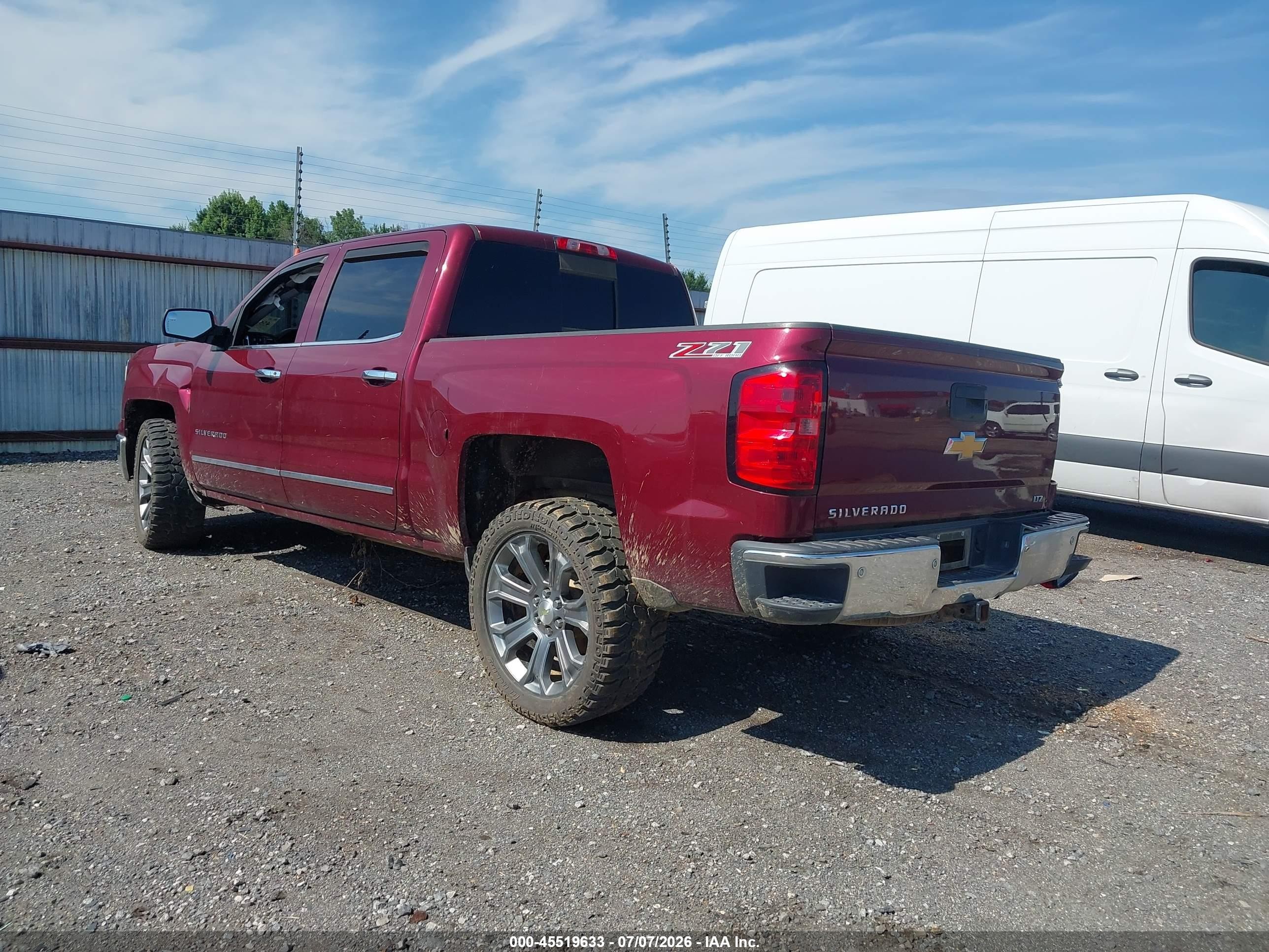 2015 Chevrolet Silverado 1500 Ltz Бордовый vin: 3GCUKSEC9FG212507