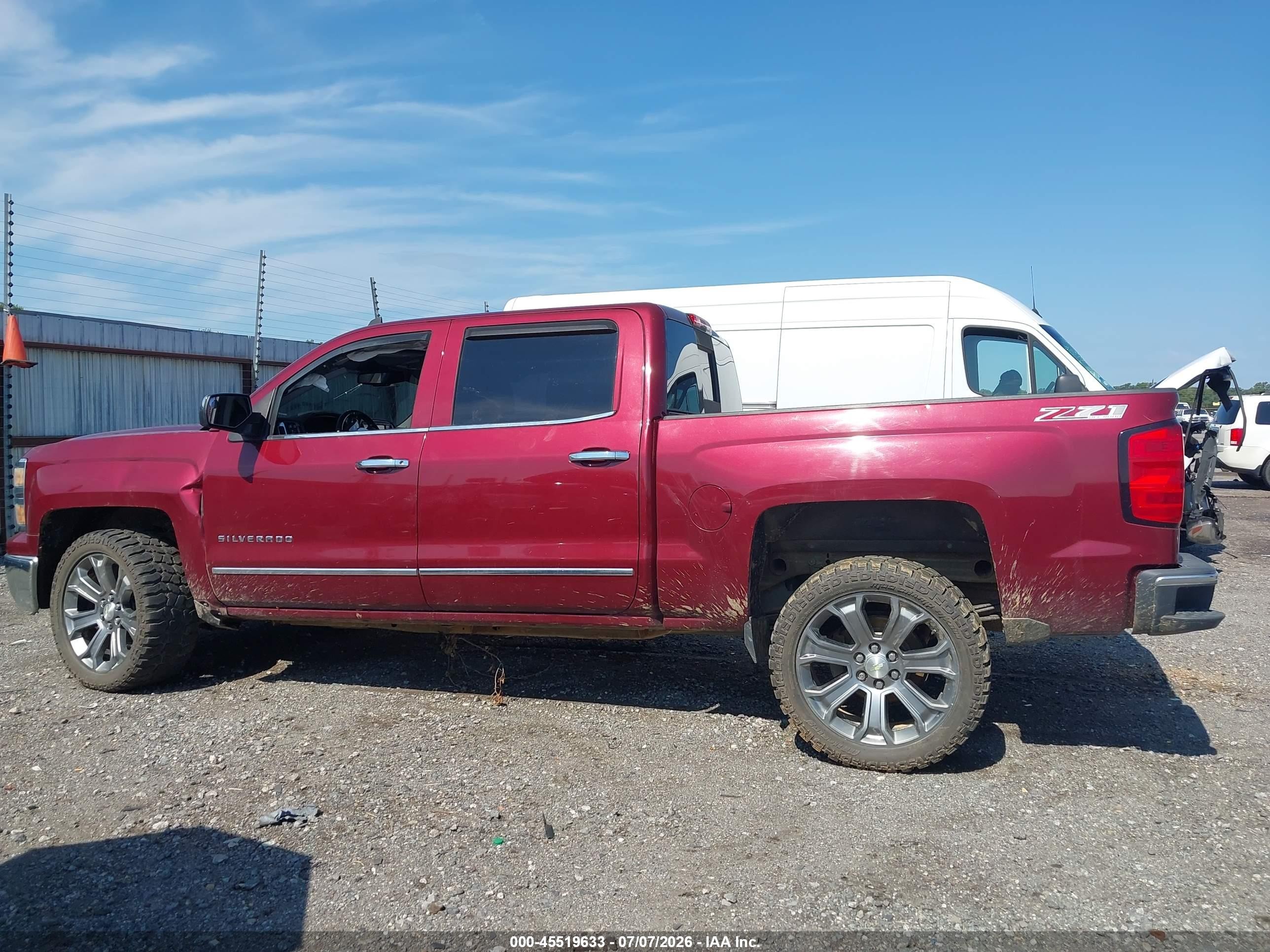 2015 Chevrolet Silverado 1500 Ltz Бордовый vin: 3GCUKSEC9FG212507