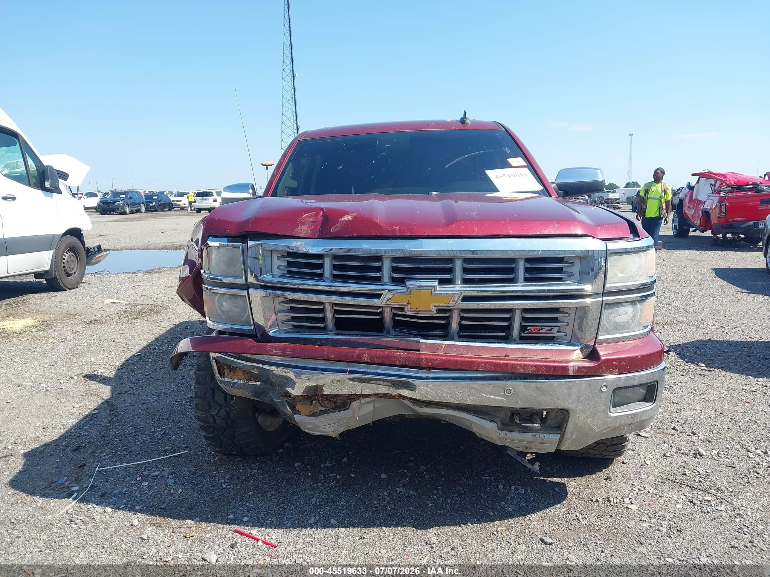 2015 Chevrolet Silverado 1500 Ltz Бордовый vin: 3GCUKSEC9FG212507