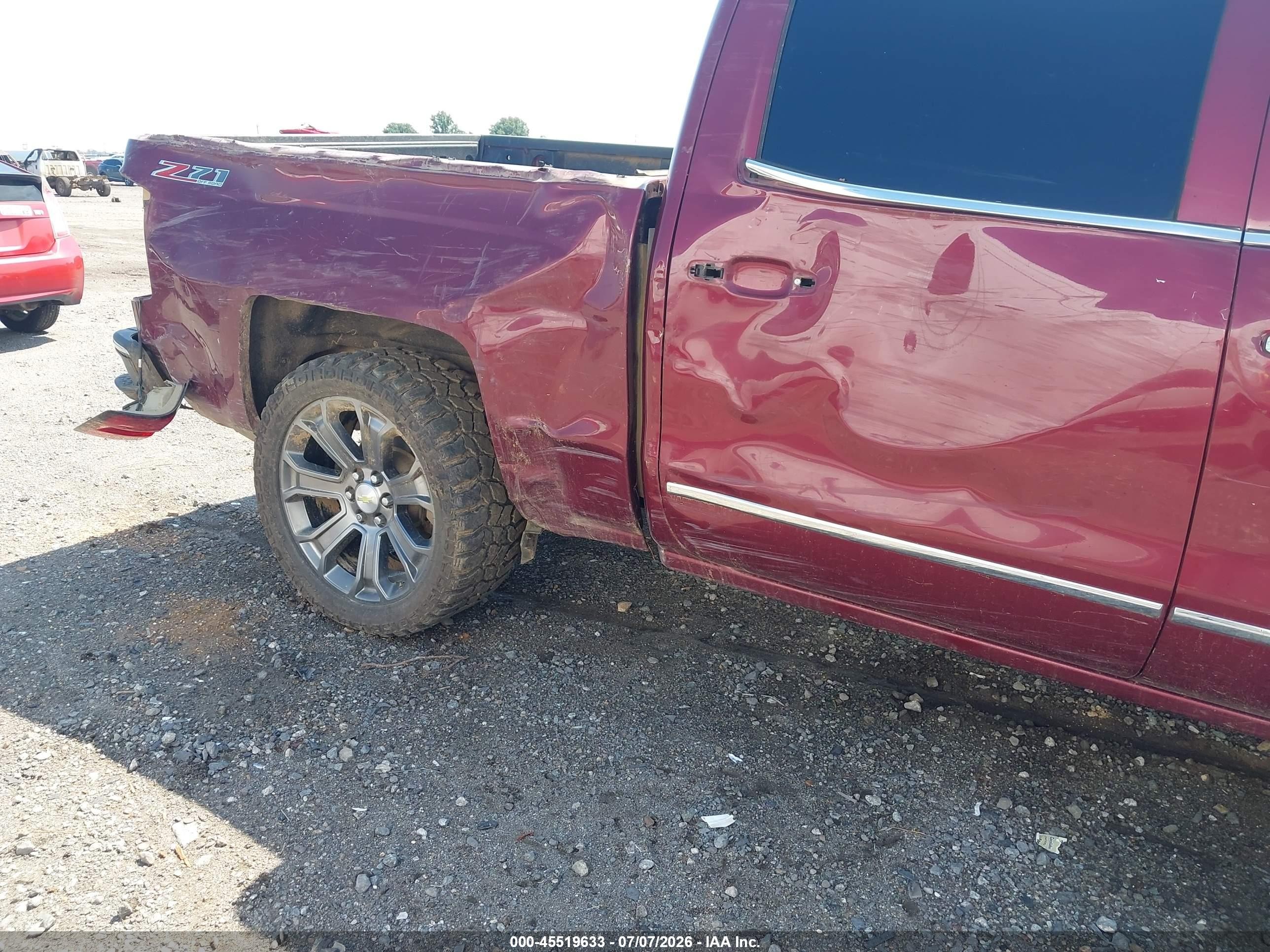 2015 Chevrolet Silverado 1500 Ltz Бордовый vin: 3GCUKSEC9FG212507