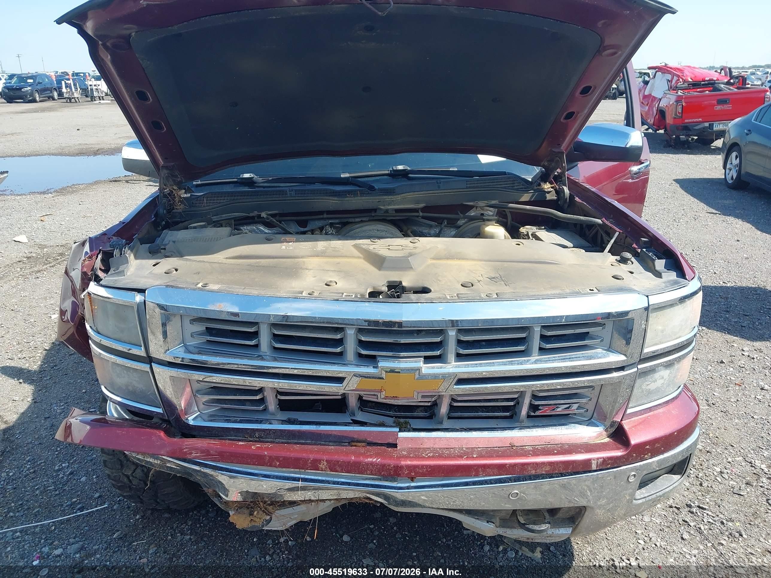 2015 Chevrolet Silverado 1500 Ltz Бордовый vin: 3GCUKSEC9FG212507
