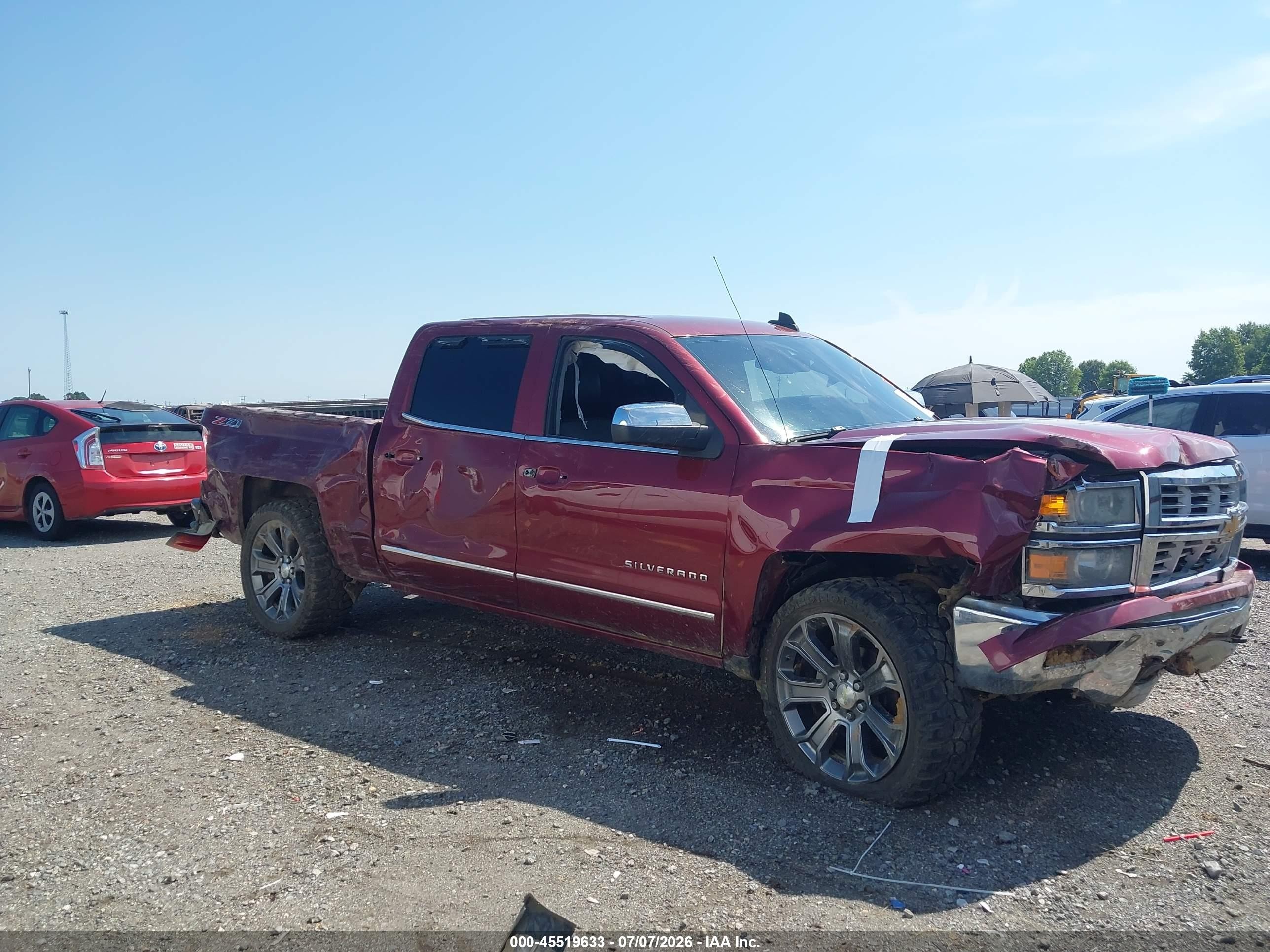 2015 Chevrolet Silverado 1500 Ltz Бордовый vin: 3GCUKSEC9FG212507