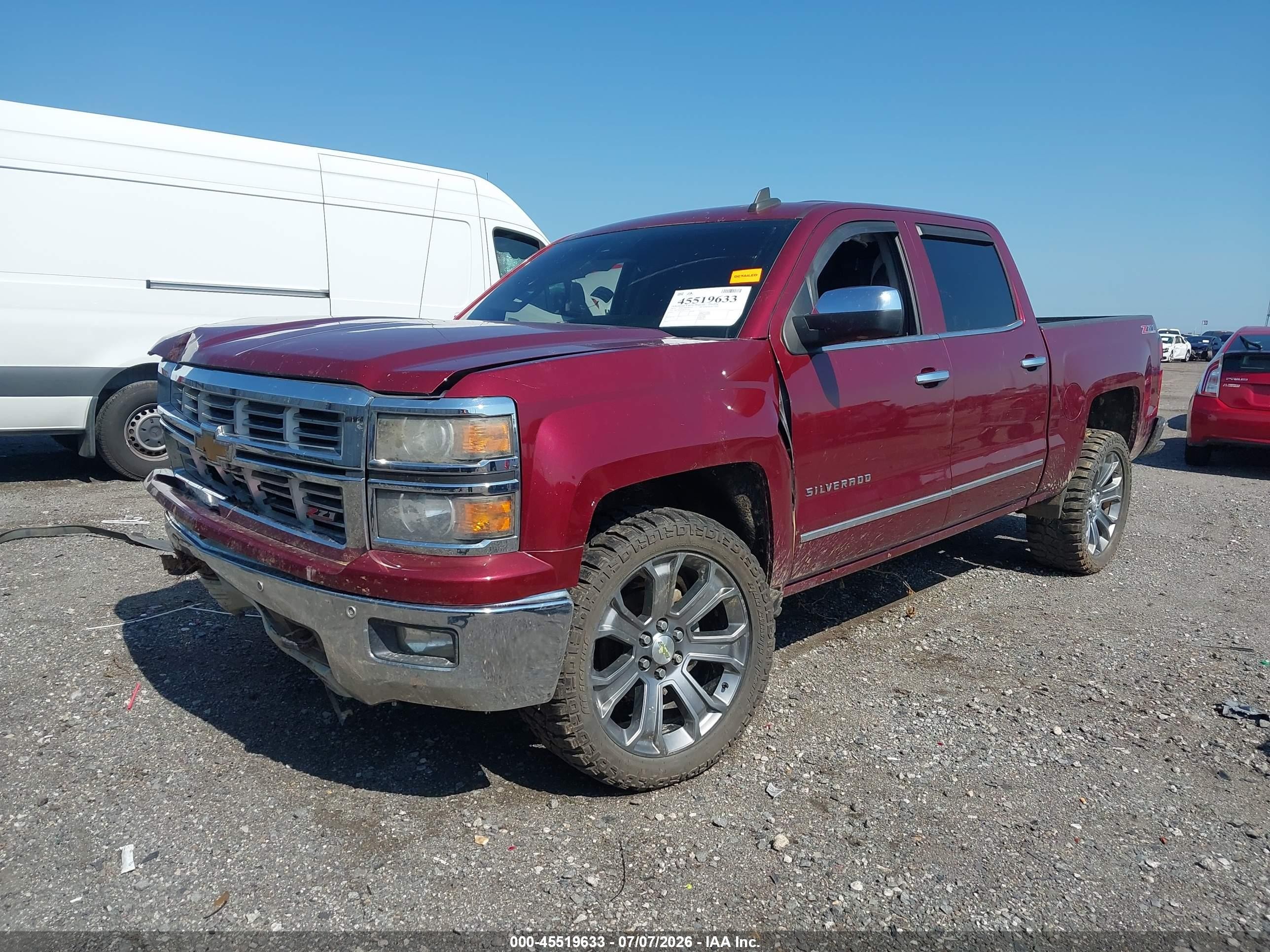 2015 Chevrolet Silverado 1500 Ltz Бордовый vin: 3GCUKSEC9FG212507