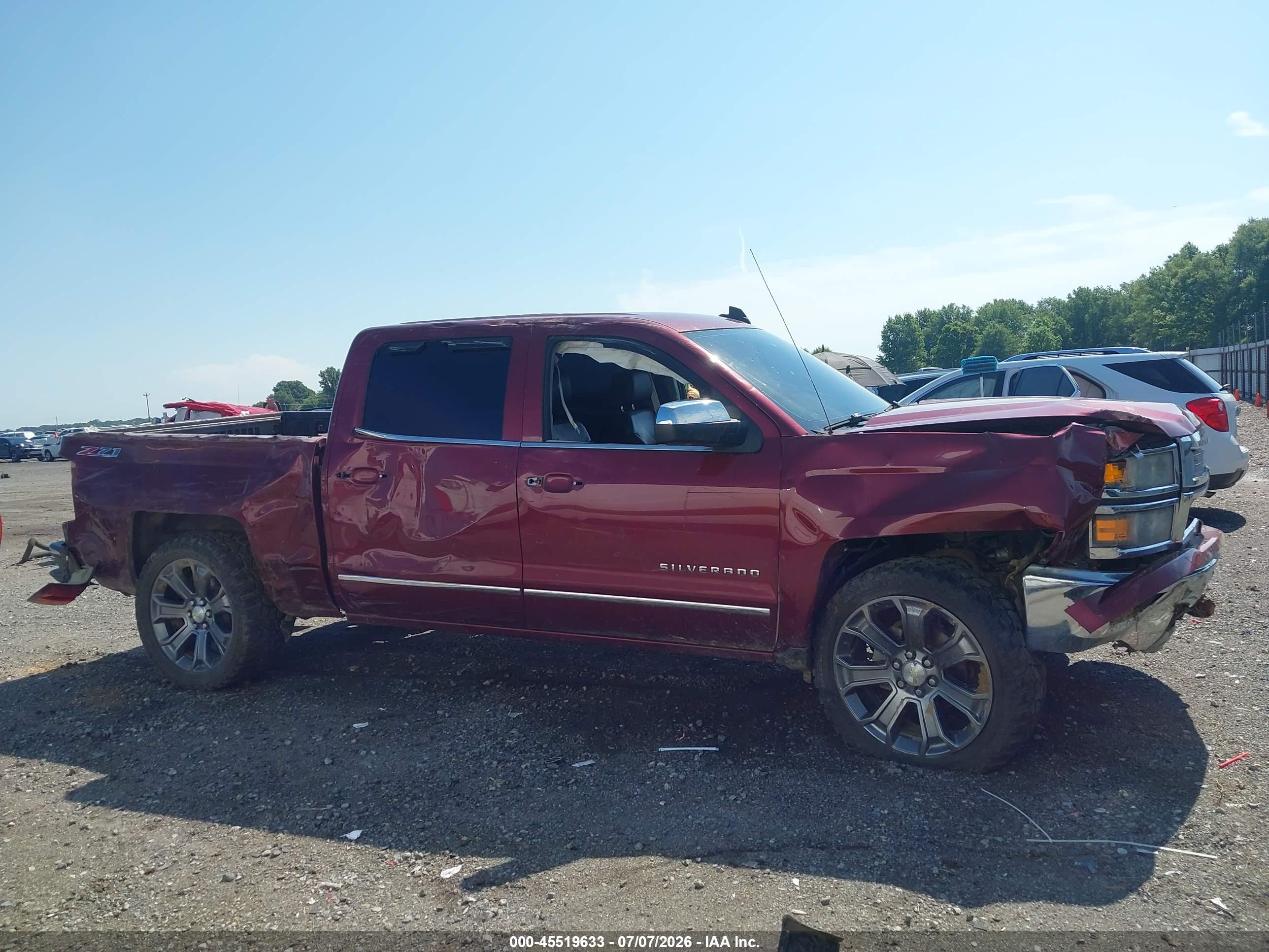 2015 Chevrolet Silverado 1500 Ltz Бордовый vin: 3GCUKSEC9FG212507