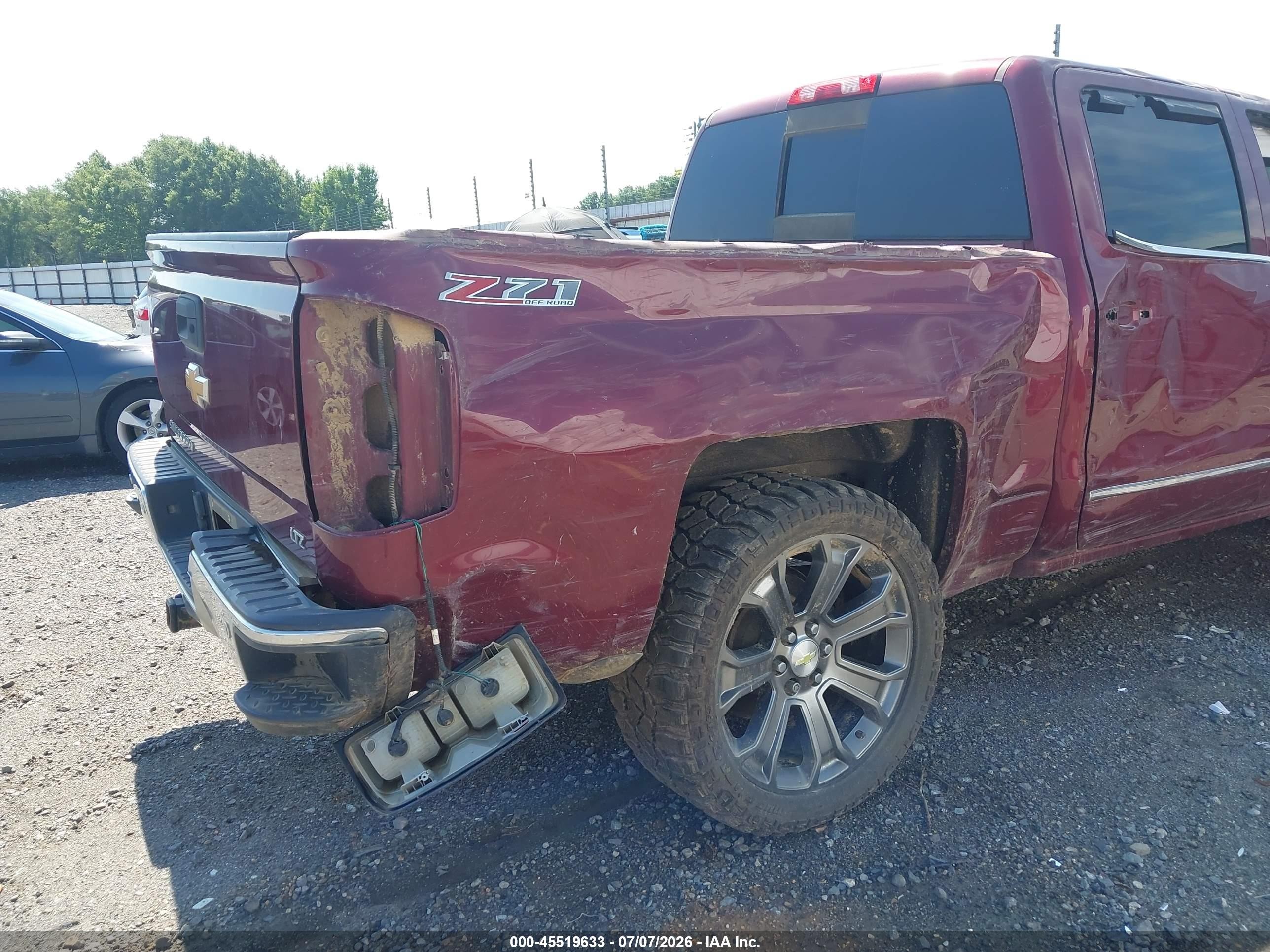 2015 Chevrolet Silverado 1500 Ltz Бордовый vin: 3GCUKSEC9FG212507