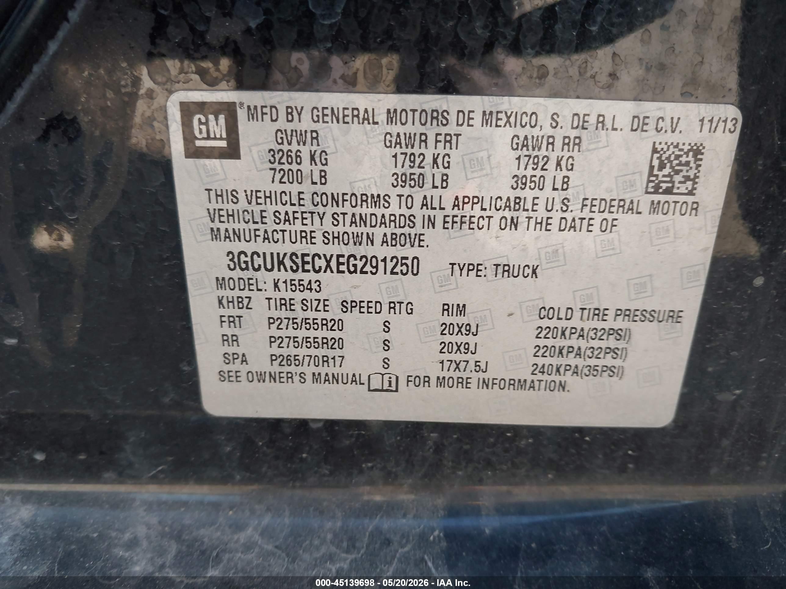 2014 Chevrolet Silverado 1500 1lz Black vin: 3GCUKSECXEG291250