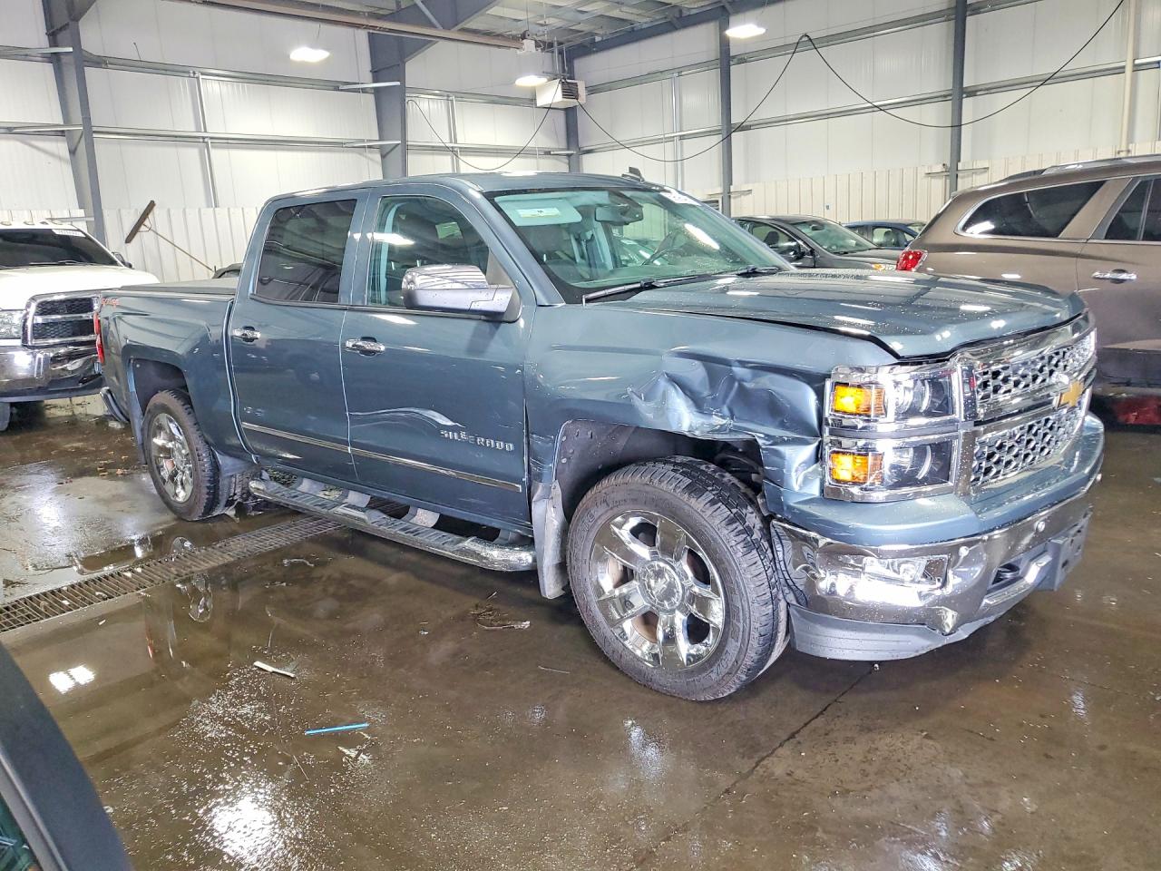 2014 Chevrolet Silverado K1500 Ltz Blue vin: 3GCUKSECXEG315644