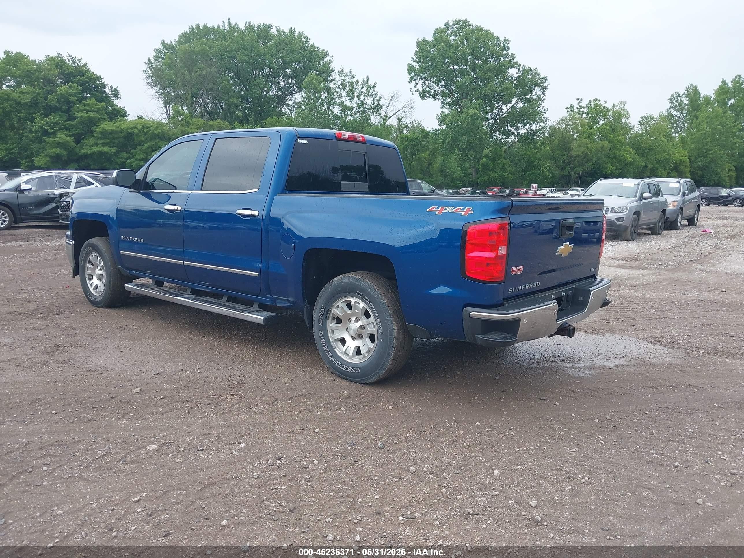 2015 Chevrolet Silverado 1500 1lz Blue vin: 3GCUKSECXFG236489