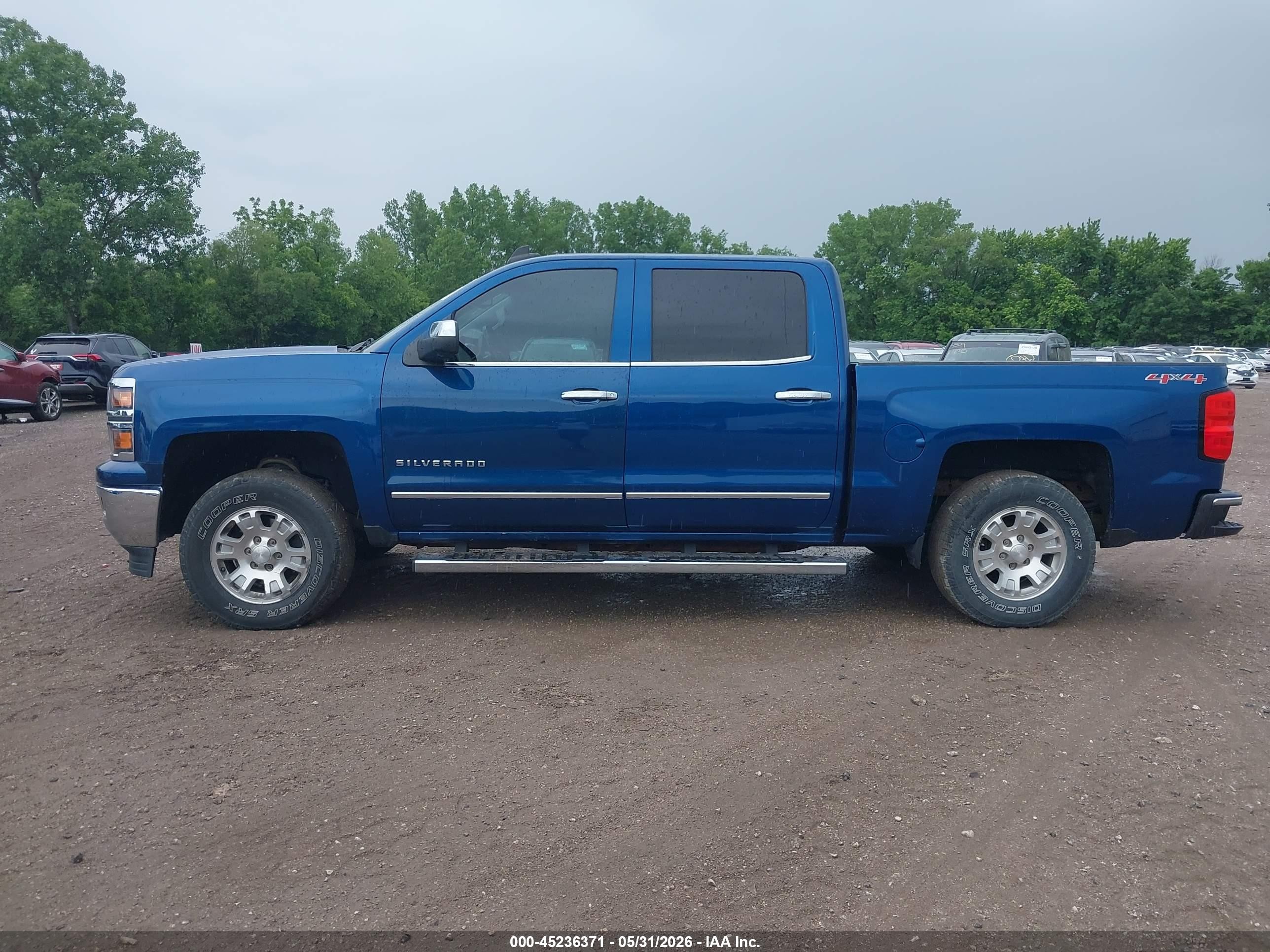 2015 Chevrolet Silverado 1500 1lz Blue vin: 3GCUKSECXFG236489