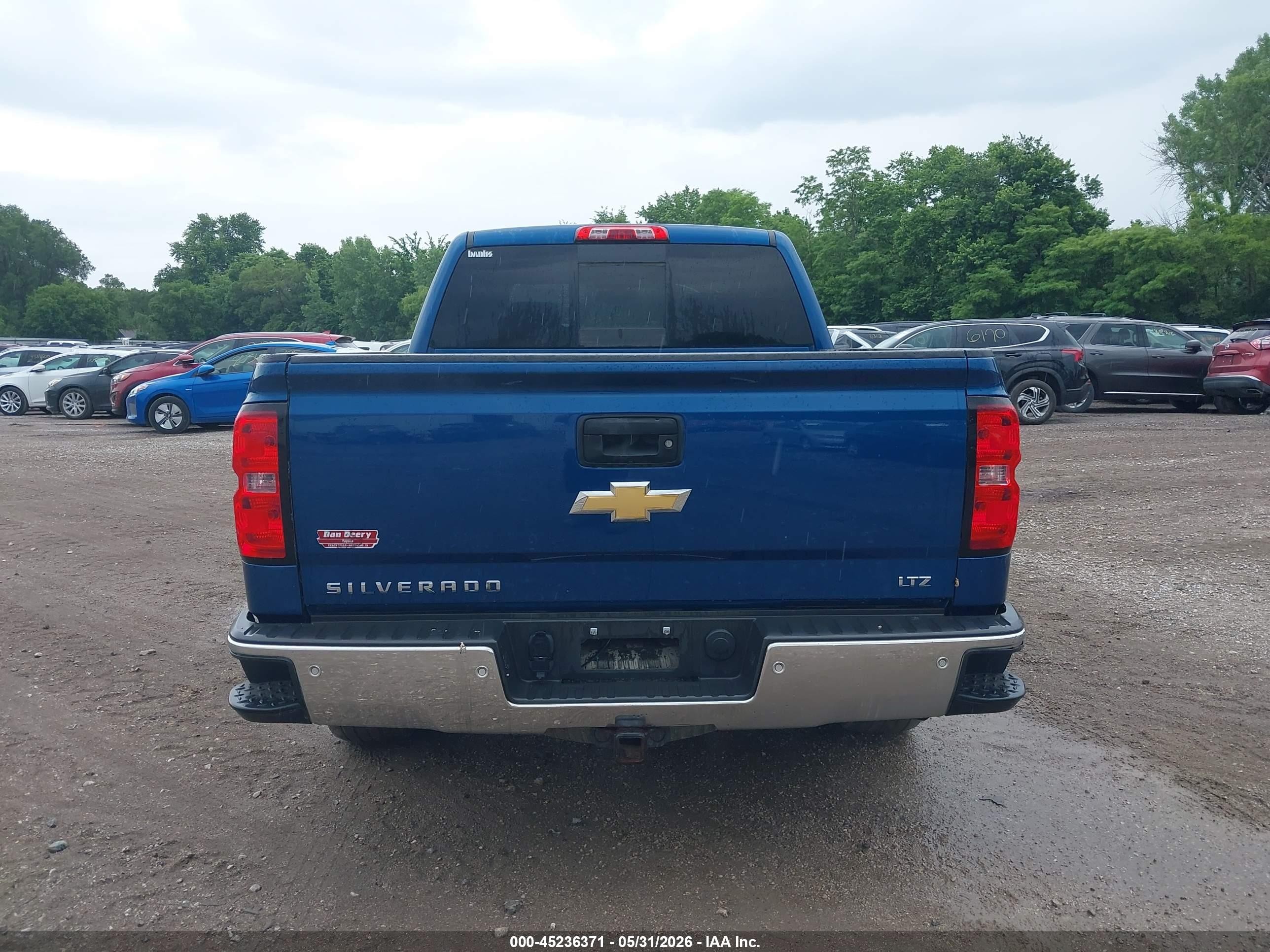 2015 Chevrolet Silverado 1500 1lz Blue vin: 3GCUKSECXFG236489