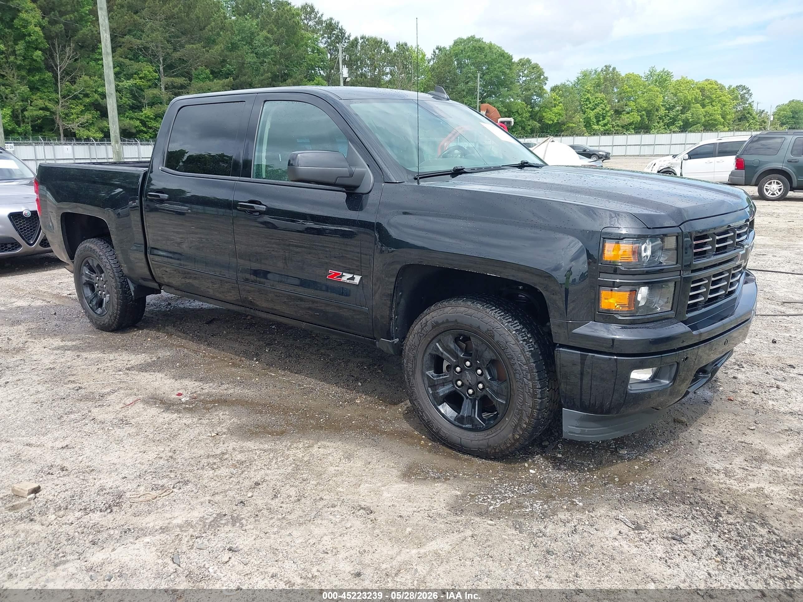 2015 Chevrolet Silverado 1500 2lz Black vin: 3GCUKSECXFG374890