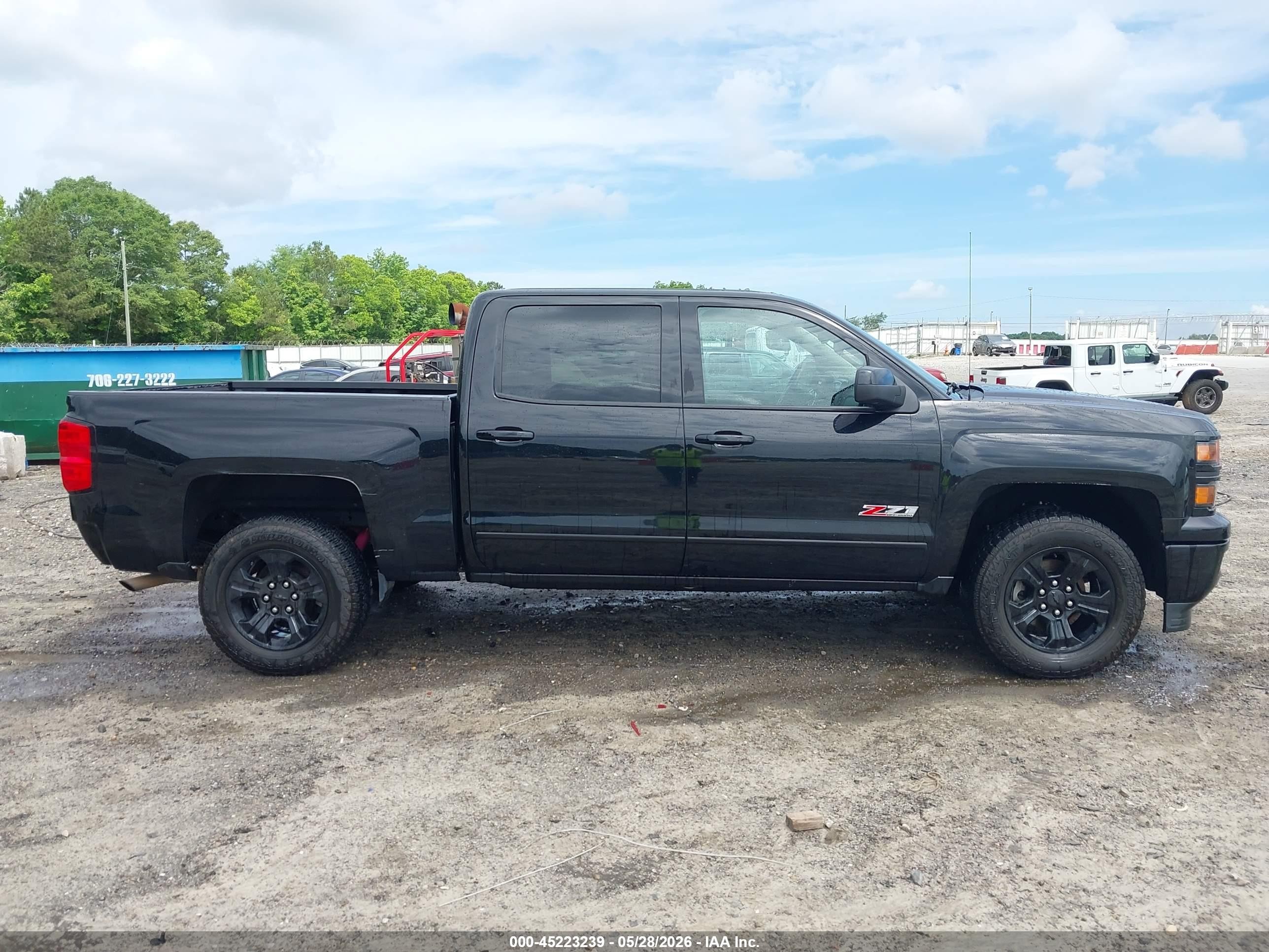 2015 Chevrolet Silverado 1500 2lz Black vin: 3GCUKSECXFG374890