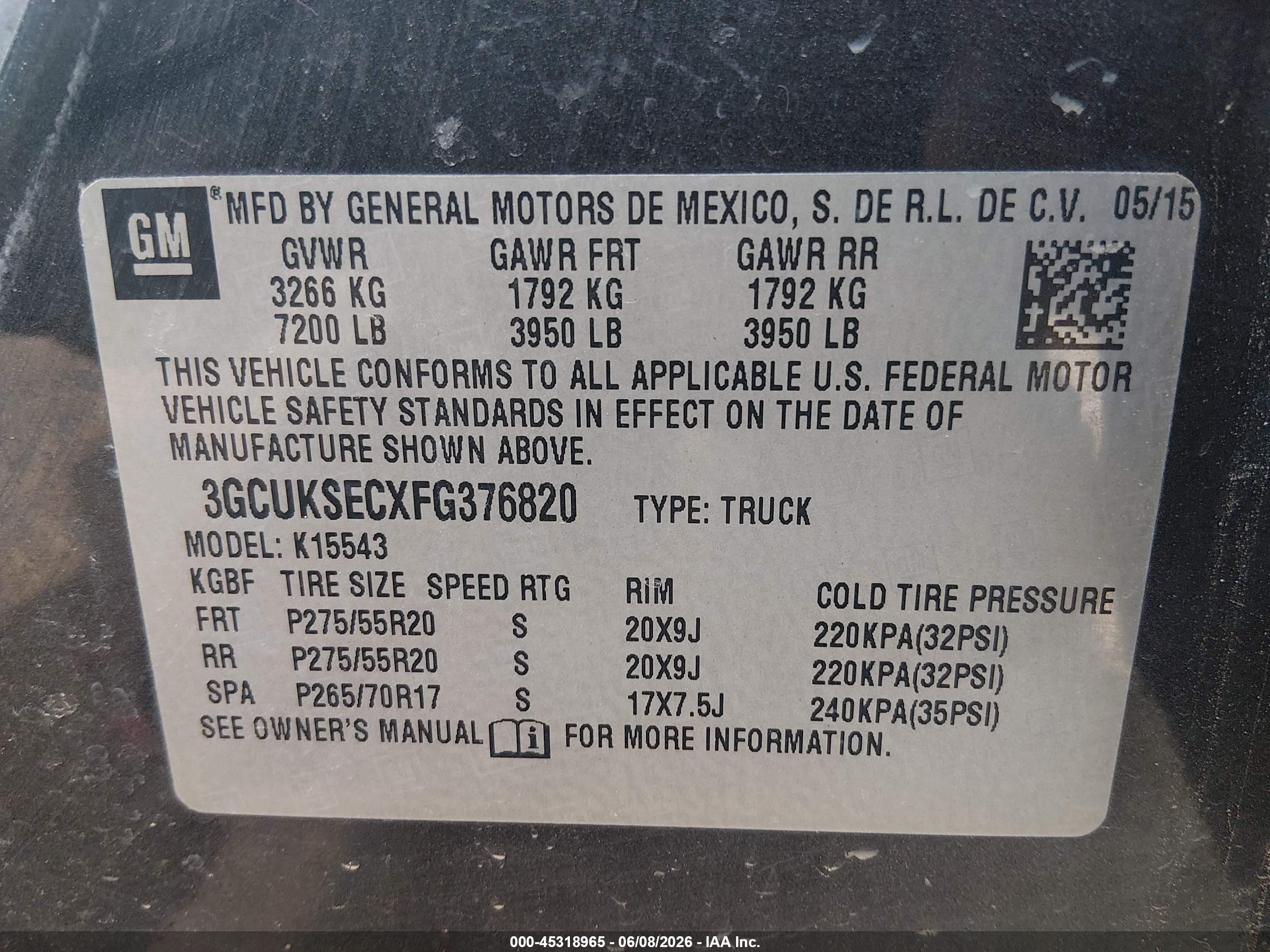 2015 Chevrolet Silverado 1500 Ltz Серый vin: 3GCUKSECXFG376820