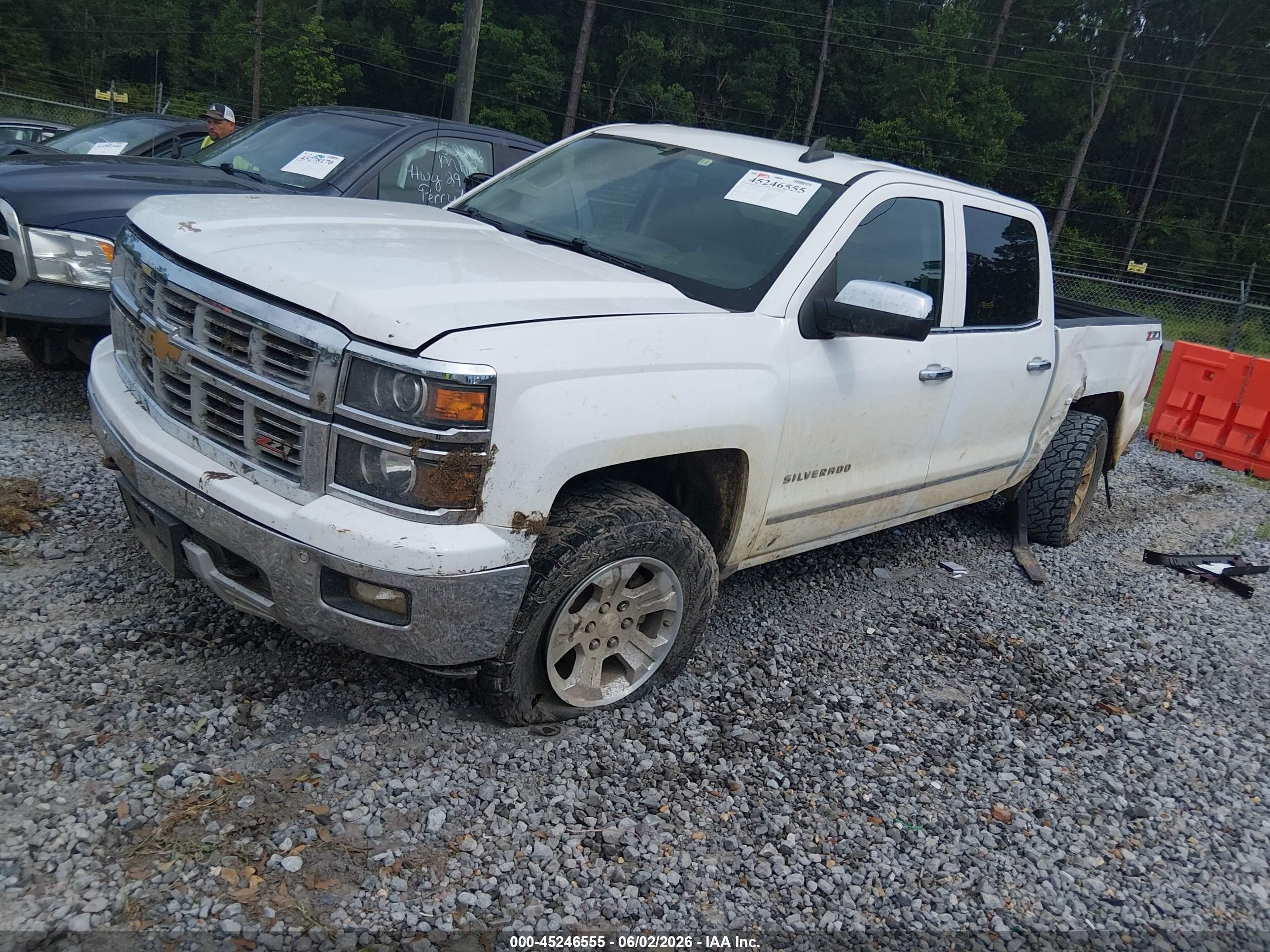 2015 Chevrolet Silverado 1500 2lz White vin: 3GCUKSECXFG515442