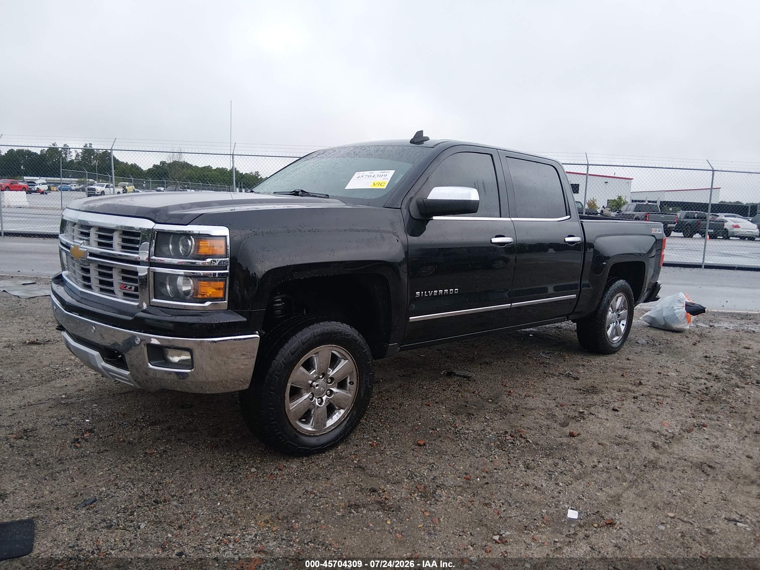 2015 Chevrolet Silverado 1500 Ltz Black vin: 3GCUKSEJ1FG195149