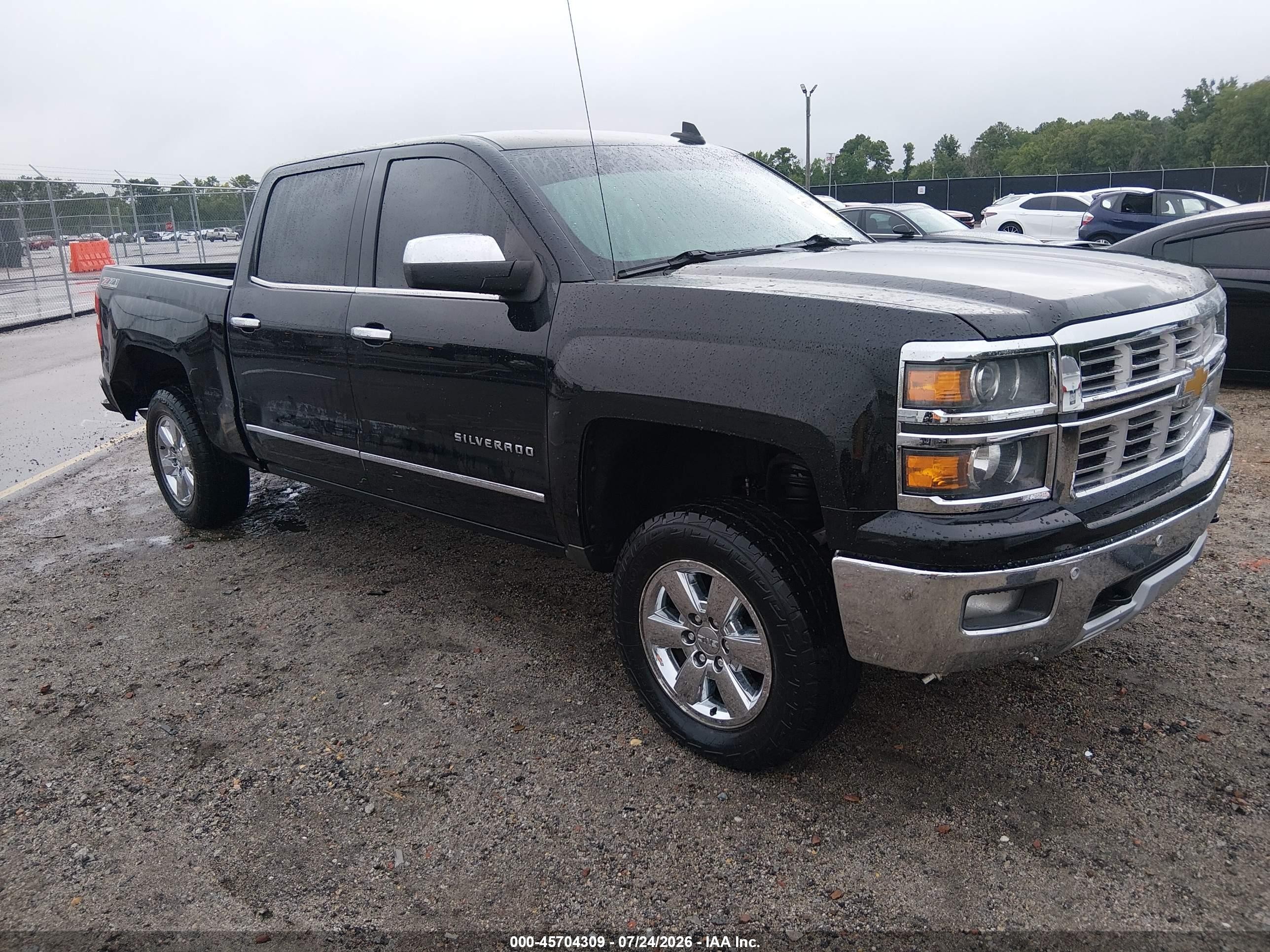 2015 Chevrolet Silverado 1500 Ltz Black vin: 3GCUKSEJ1FG195149