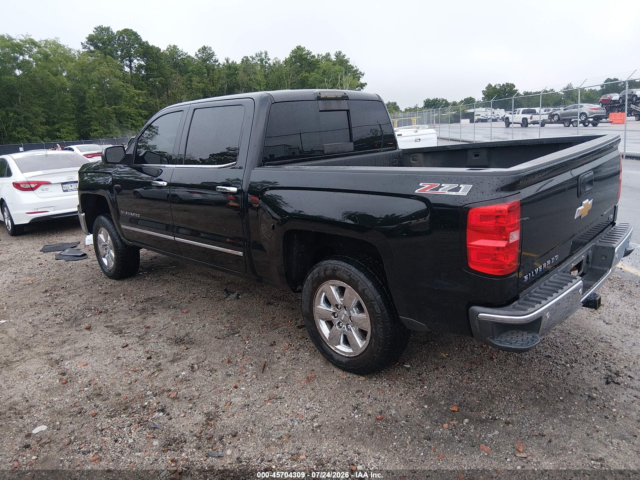 2015 Chevrolet Silverado 1500 Ltz Black vin: 3GCUKSEJ1FG195149