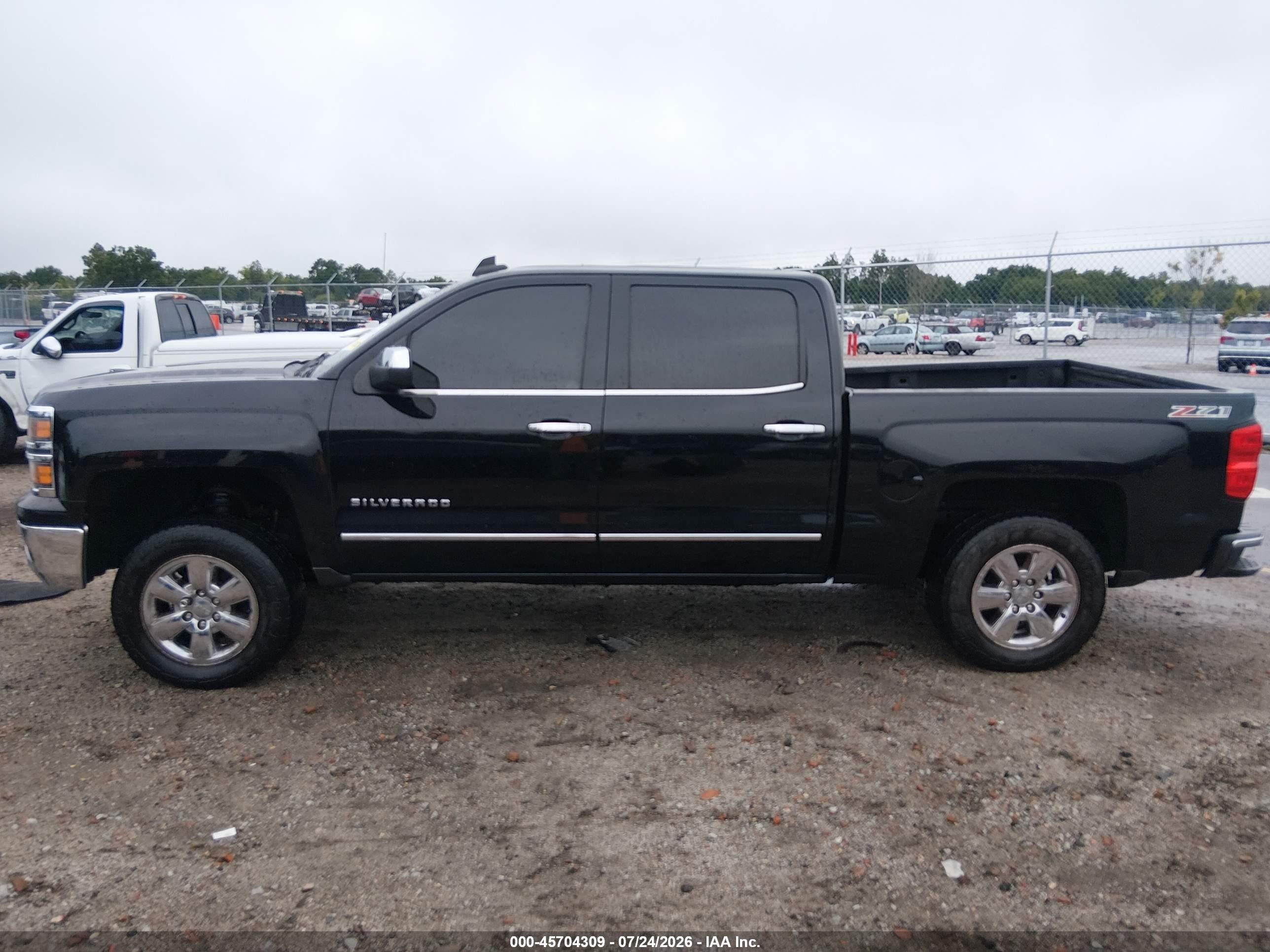 2015 Chevrolet Silverado 1500 Ltz Black vin: 3GCUKSEJ1FG195149