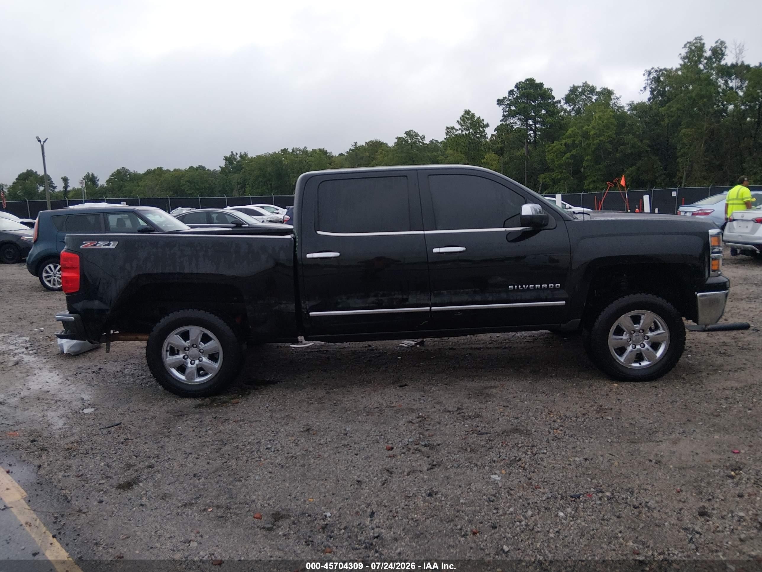 2015 Chevrolet Silverado 1500 Ltz Black vin: 3GCUKSEJ1FG195149