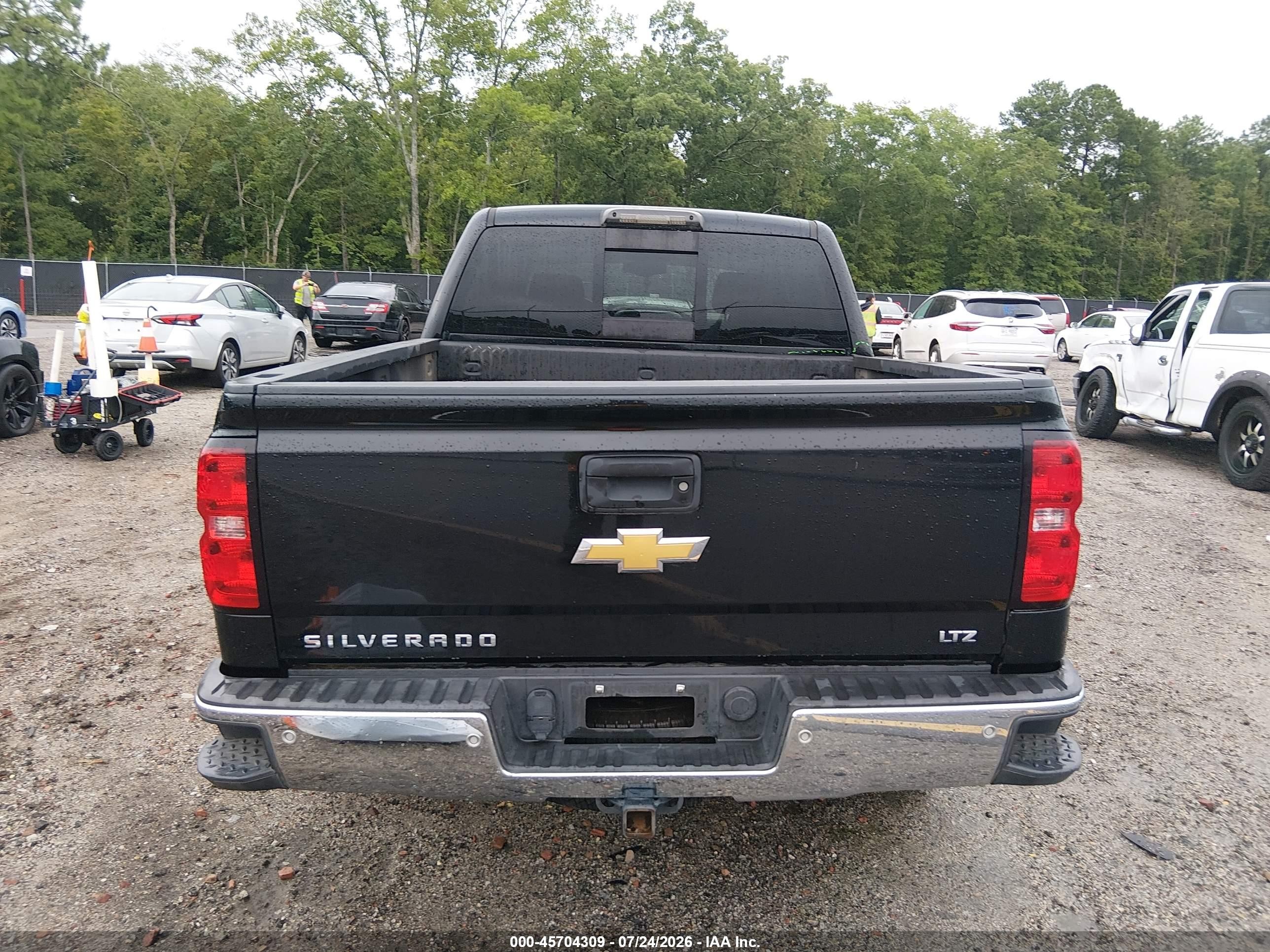 2015 Chevrolet Silverado 1500 Ltz Black vin: 3GCUKSEJ1FG195149