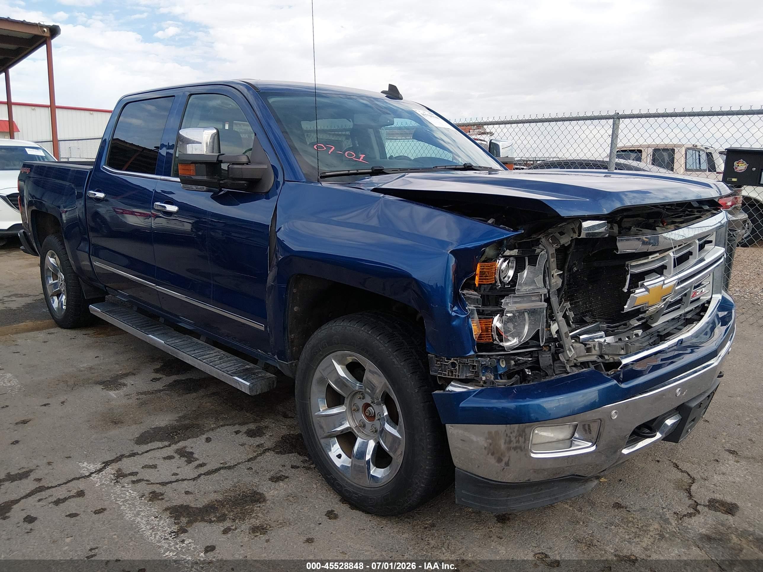 2015 Chevrolet Silverado 1500 Ltz Синий vin: 3GCUKSEJ3FG505818