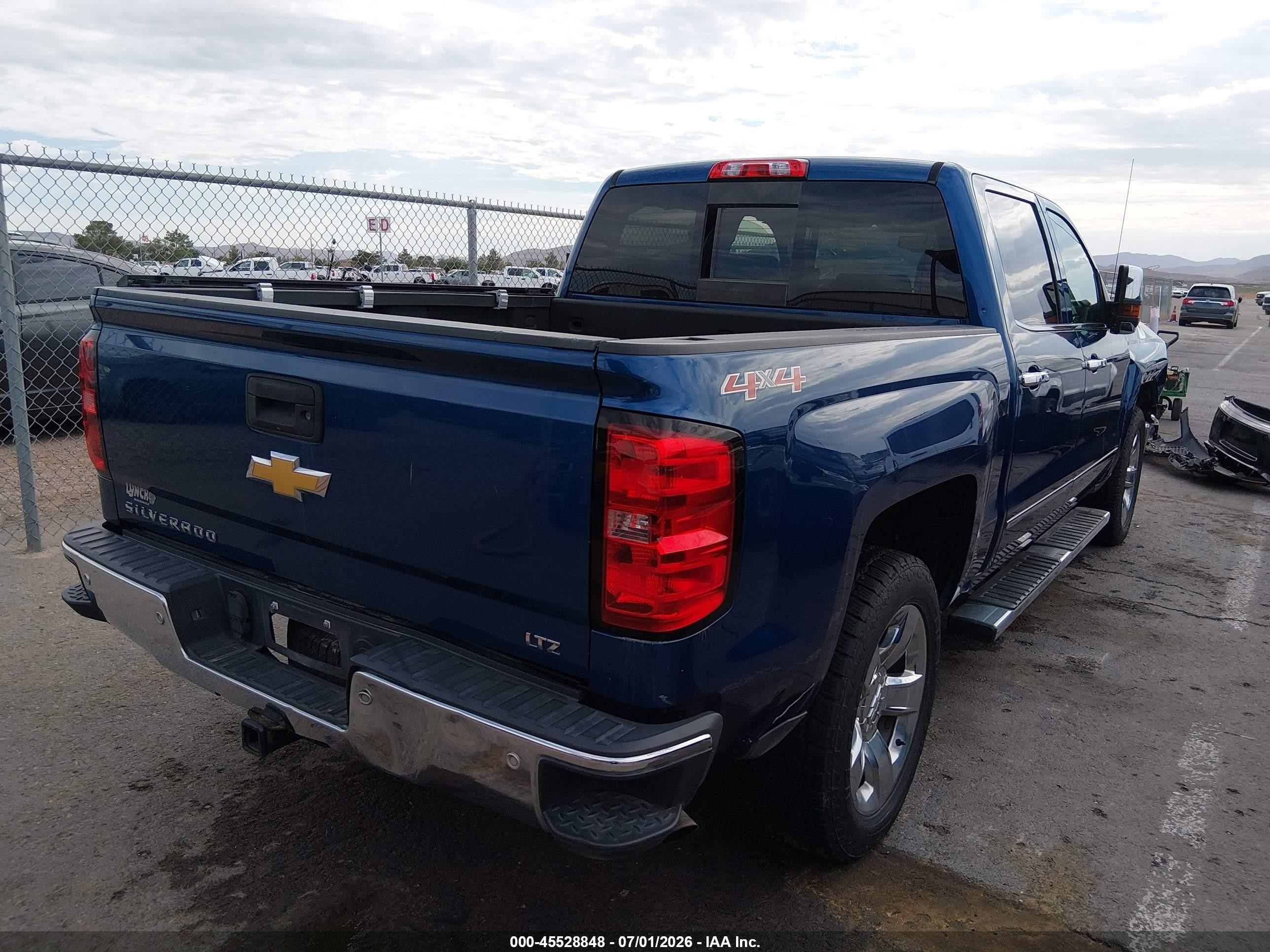 2015 Chevrolet Silverado 1500 Ltz Blue vin: 3GCUKSEJ3FG505818
