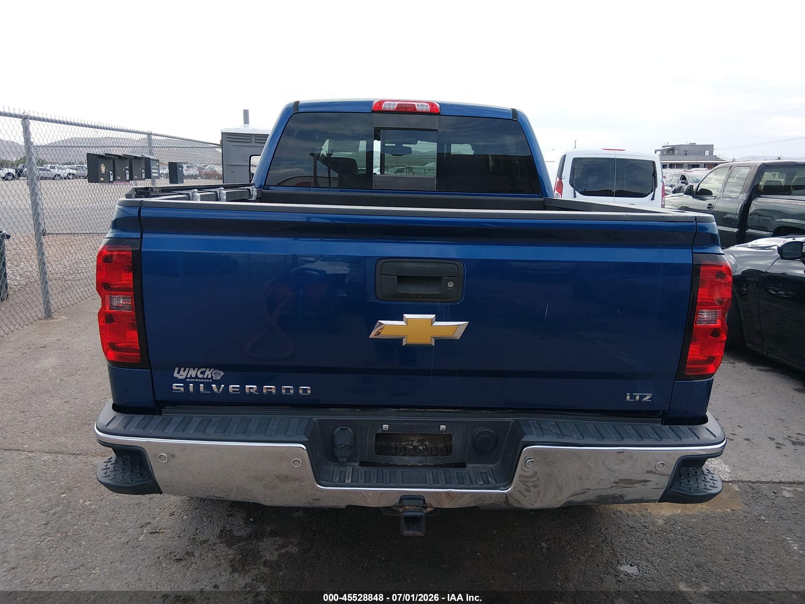 2015 Chevrolet Silverado 1500 Ltz Blue vin: 3GCUKSEJ3FG505818