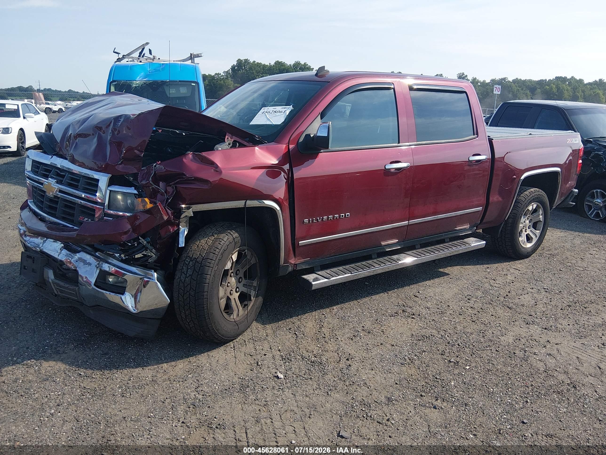 2014 Chevrolet Silverado 1500 Ltz Burgundy vin: 3GCUKSEJ4EG341722