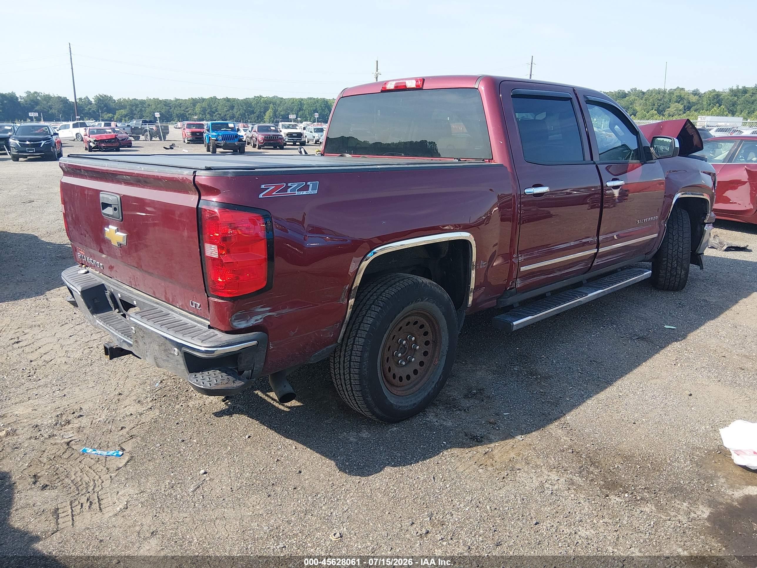 2014 Chevrolet Silverado 1500 Ltz Burgundy vin: 3GCUKSEJ4EG341722