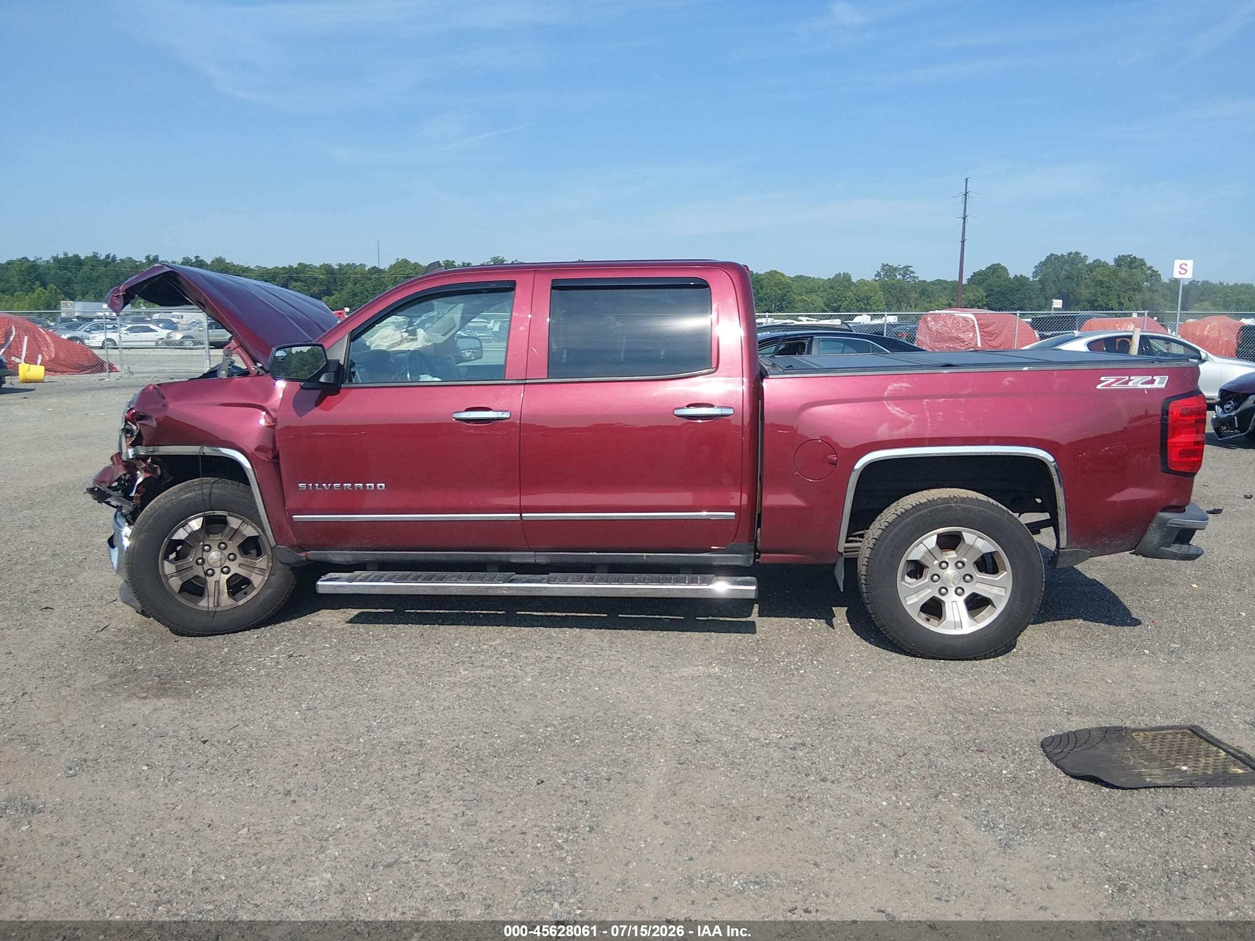 2014 Chevrolet Silverado 1500 Ltz Burgundy vin: 3GCUKSEJ4EG341722