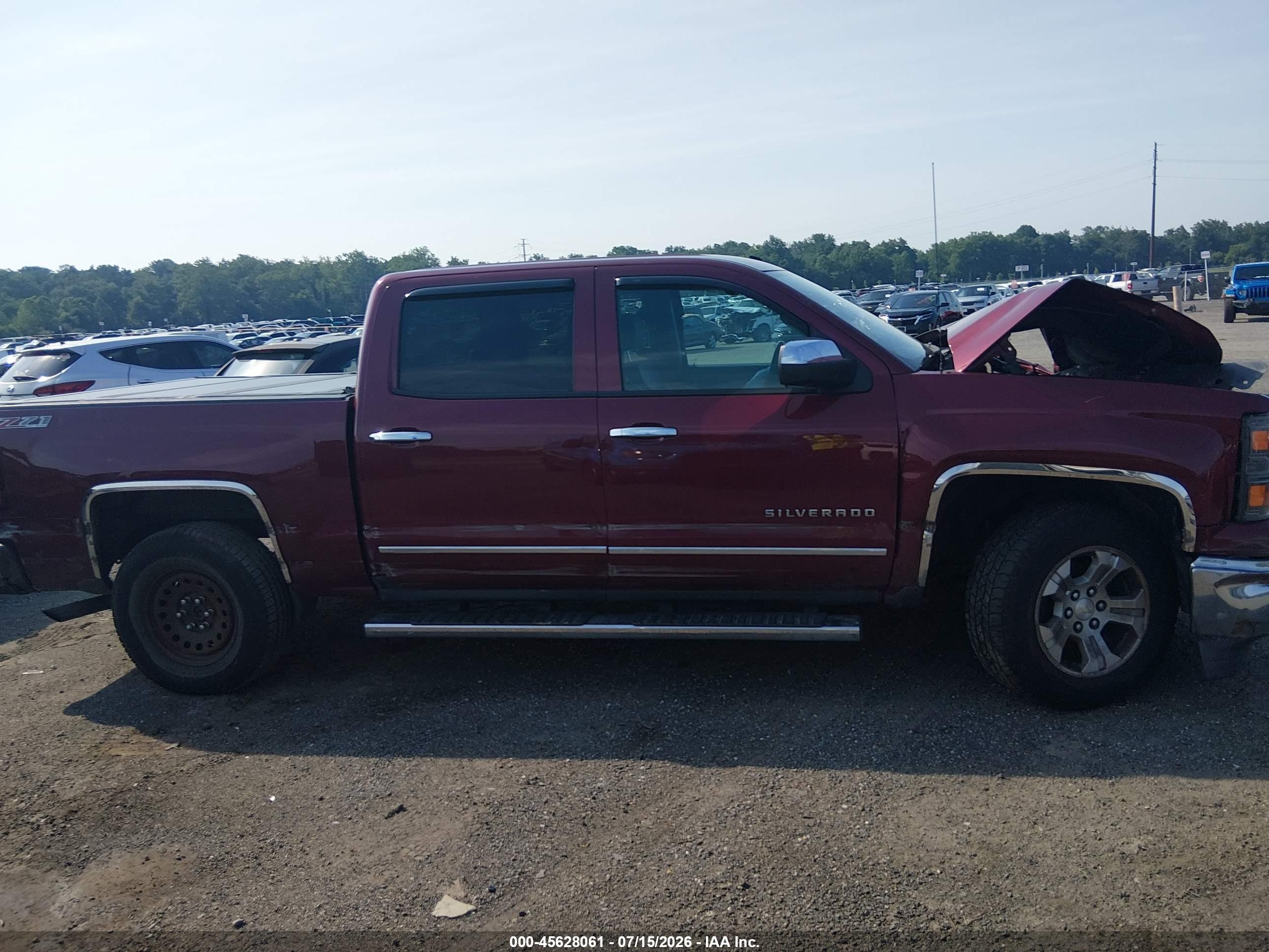 2014 Chevrolet Silverado 1500 Ltz Burgundy vin: 3GCUKSEJ4EG341722