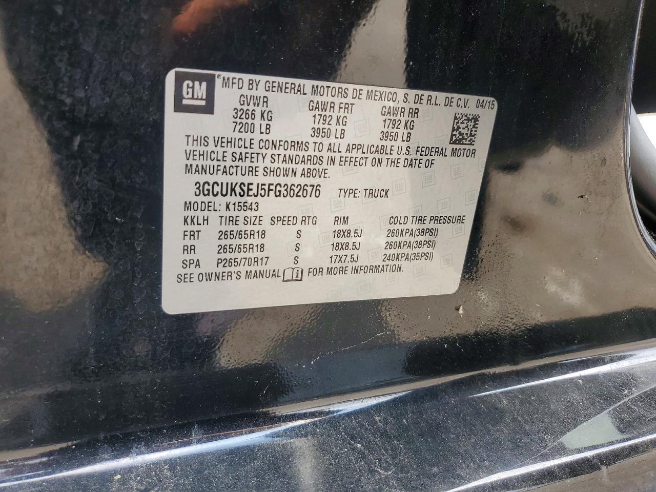 2015 Chevrolet Silverado K1500 Ltz Black vin: 3GCUKSEJ5FG362676