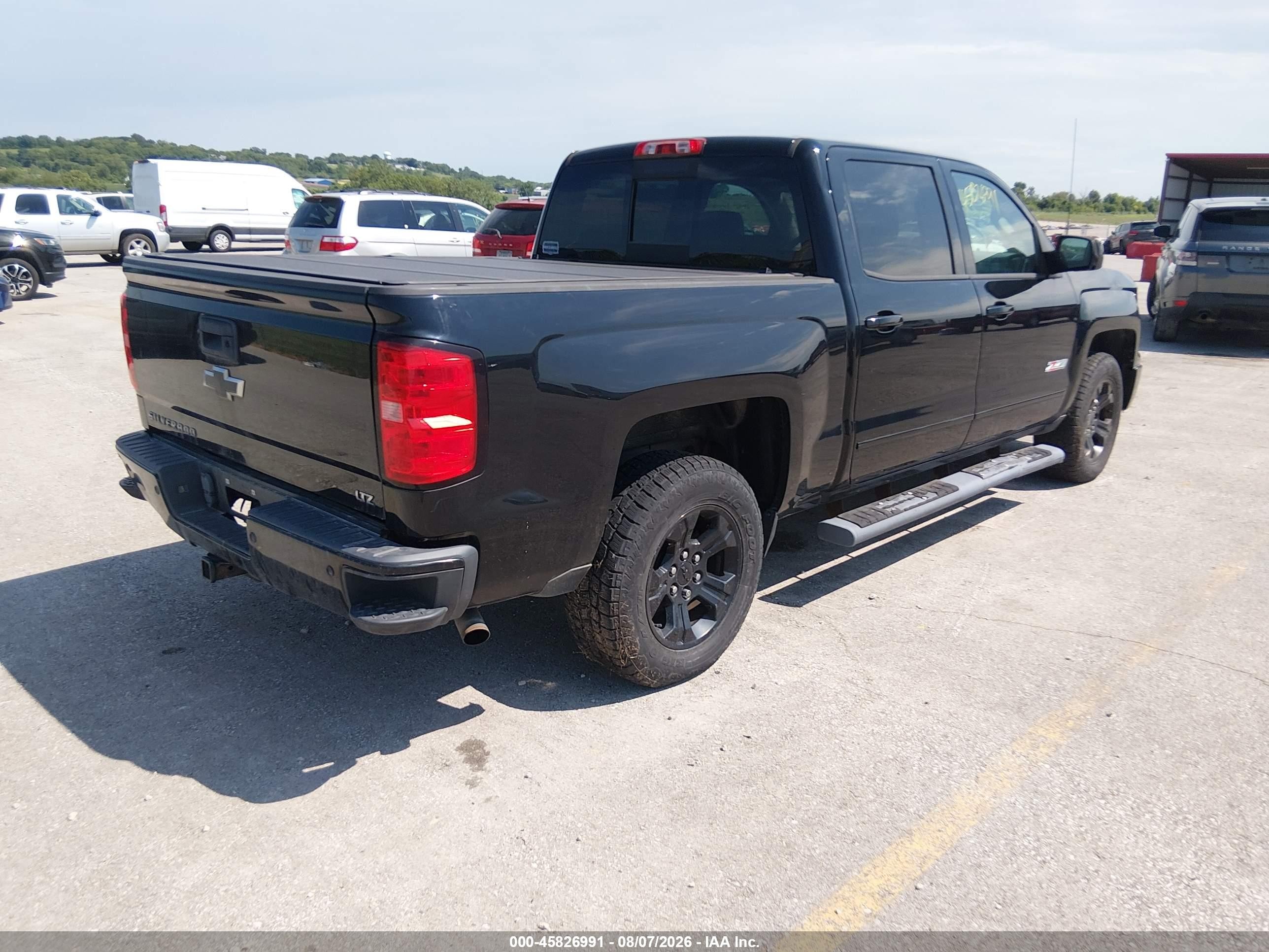 2015 Chevrolet Silverado 1500 Ltz Black vin: 3GCUKSEJ5FG483367