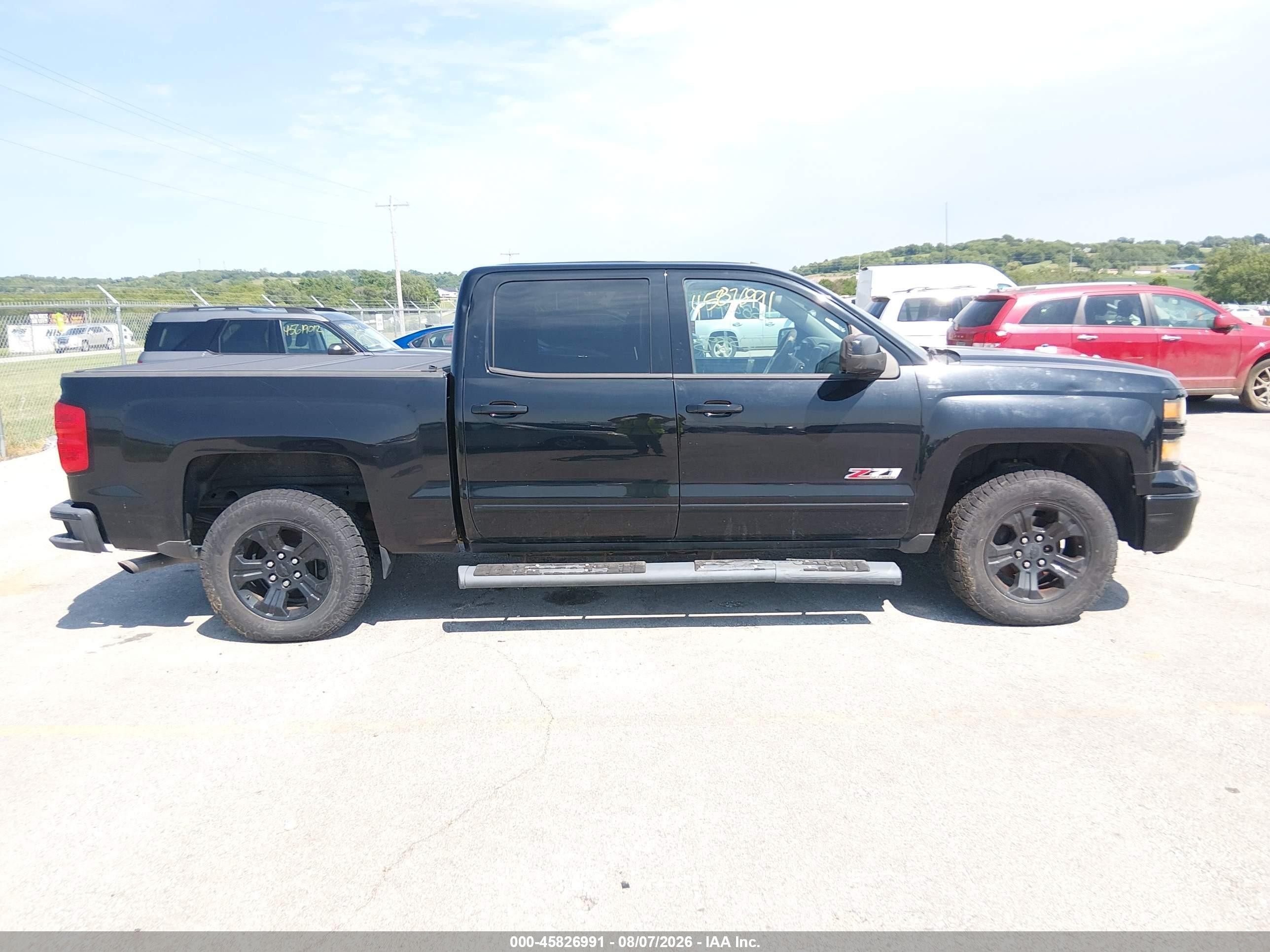 2015 Chevrolet Silverado 1500 Ltz Black vin: 3GCUKSEJ5FG483367