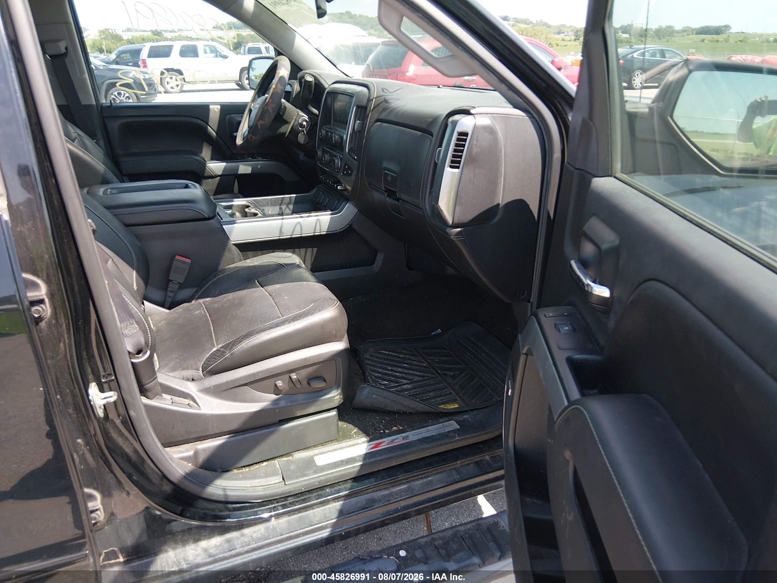 2015 Chevrolet Silverado 1500 Ltz Black vin: 3GCUKSEJ5FG483367