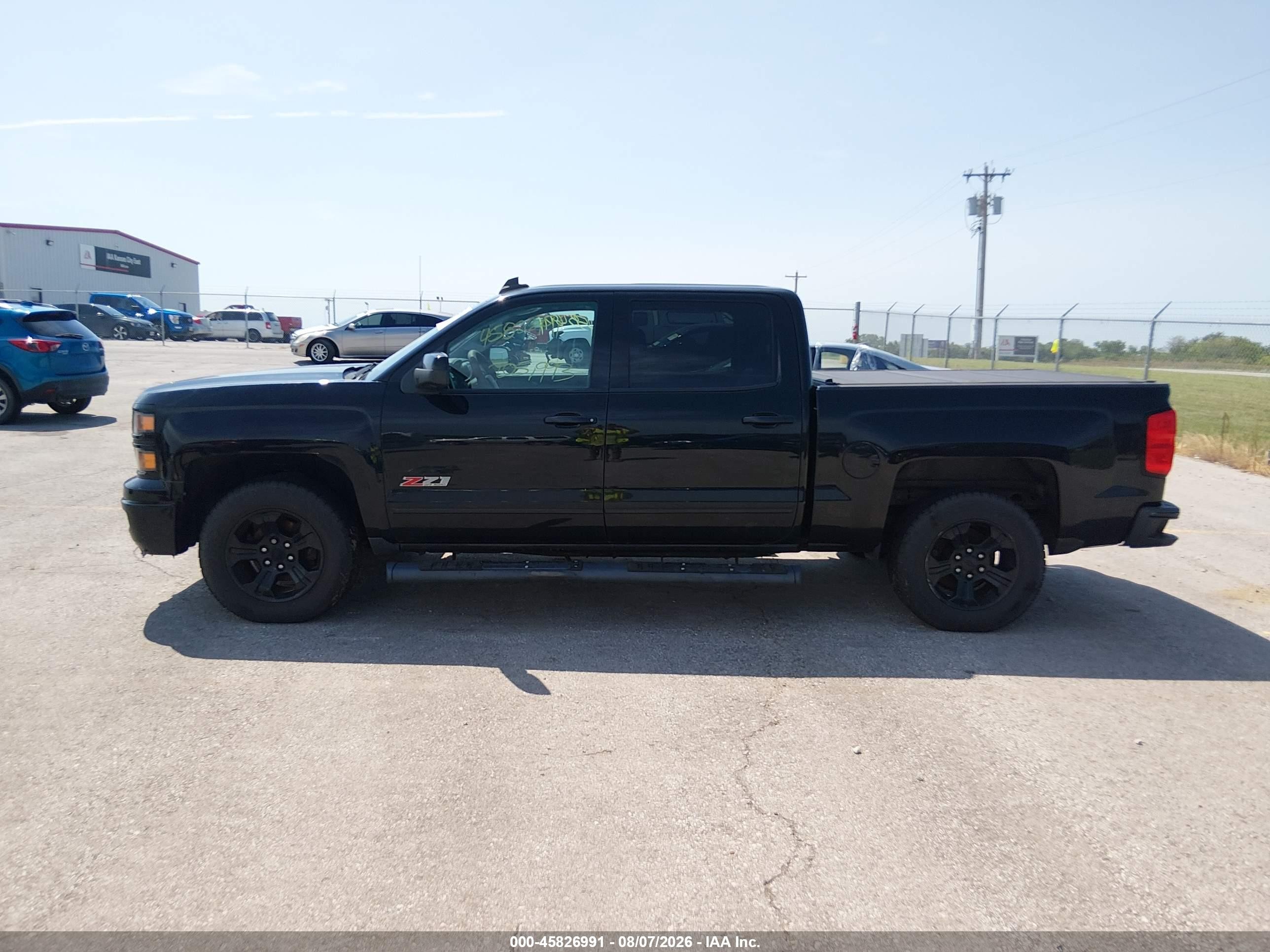 2015 Chevrolet Silverado 1500 Ltz Black vin: 3GCUKSEJ5FG483367