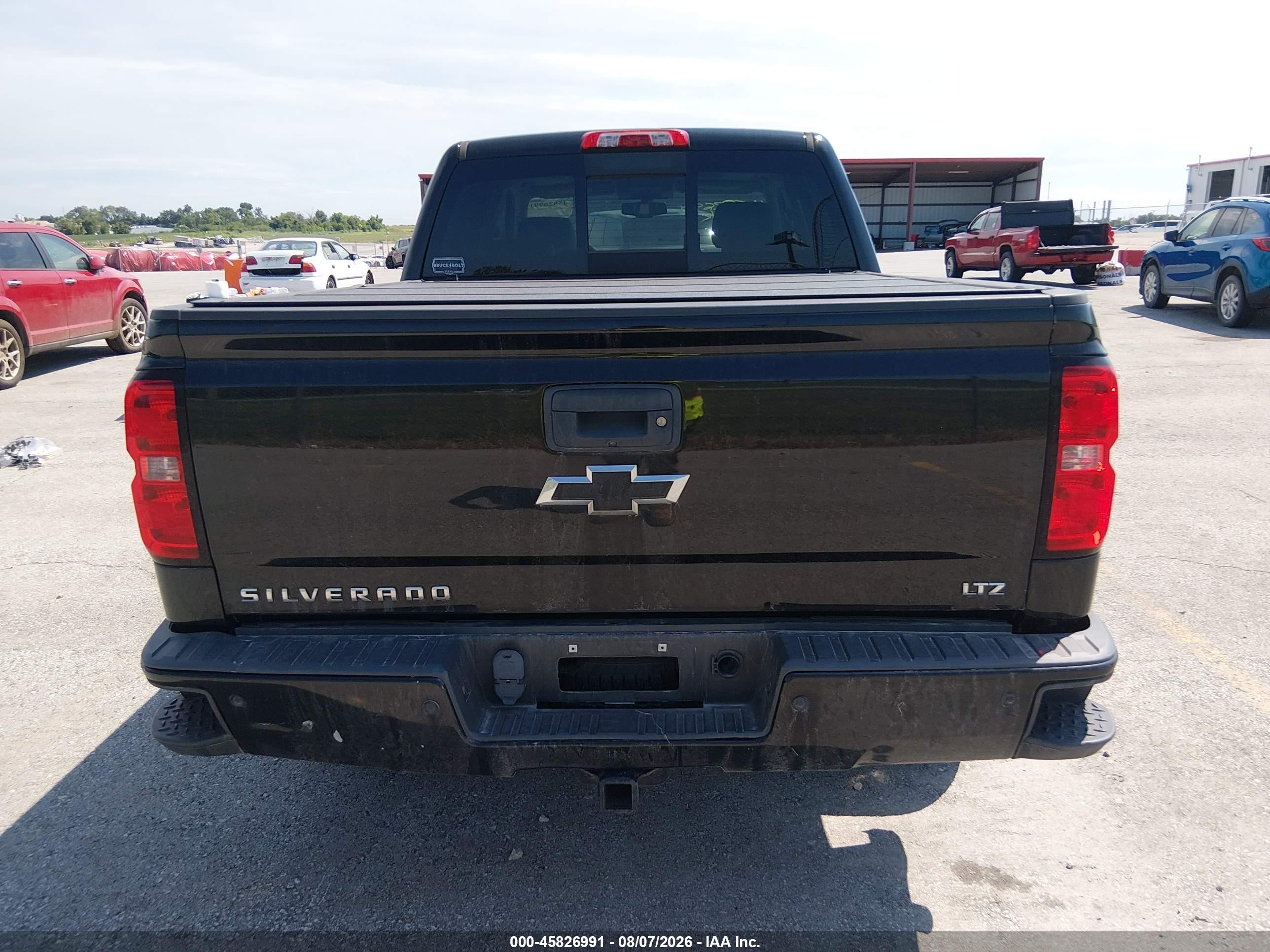 2015 Chevrolet Silverado 1500 Ltz Black vin: 3GCUKSEJ5FG483367