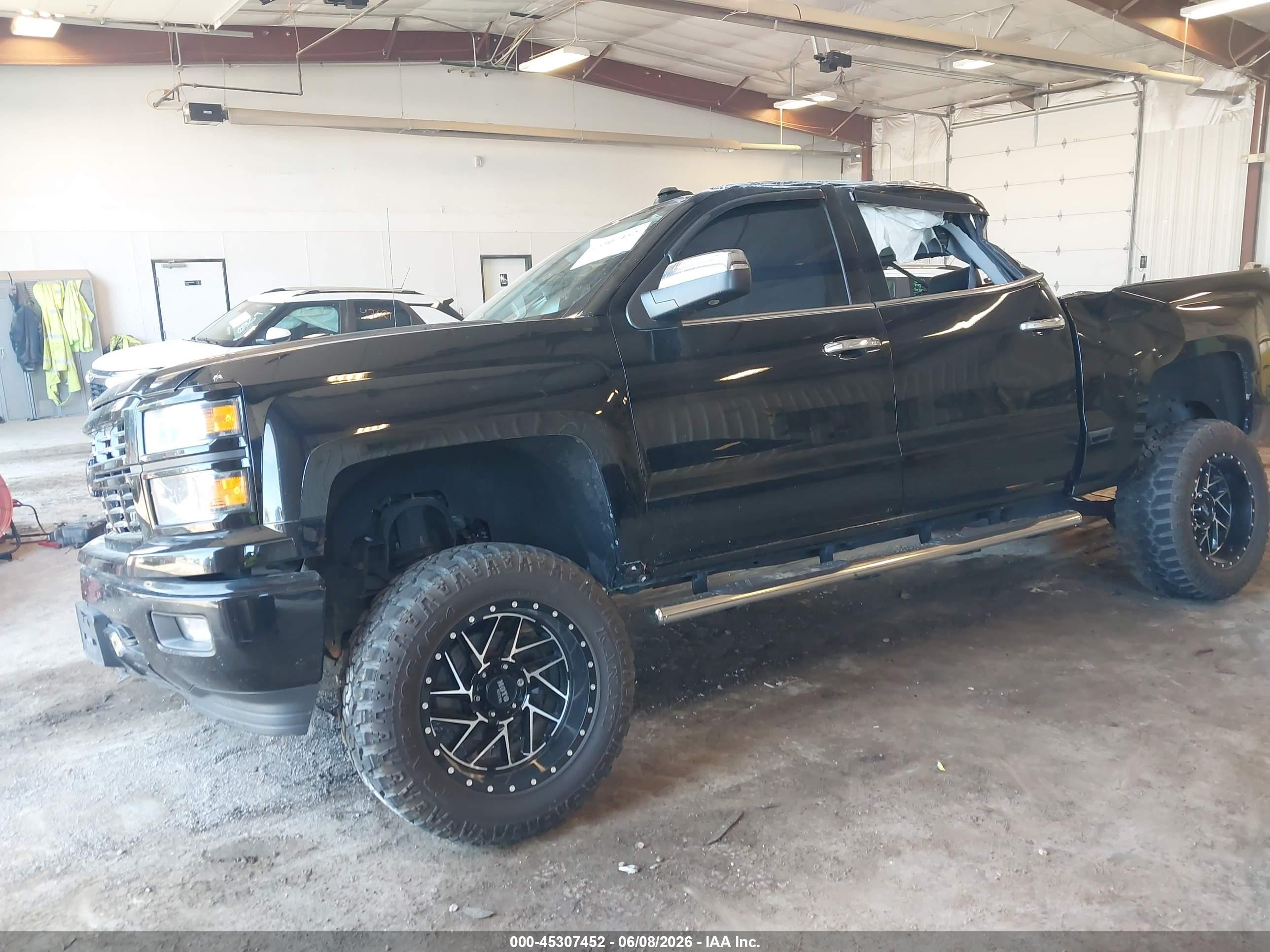 2015 Chevrolet Silverado 1500 Ltz Black vin: 3GCUKSEJ7FG474797