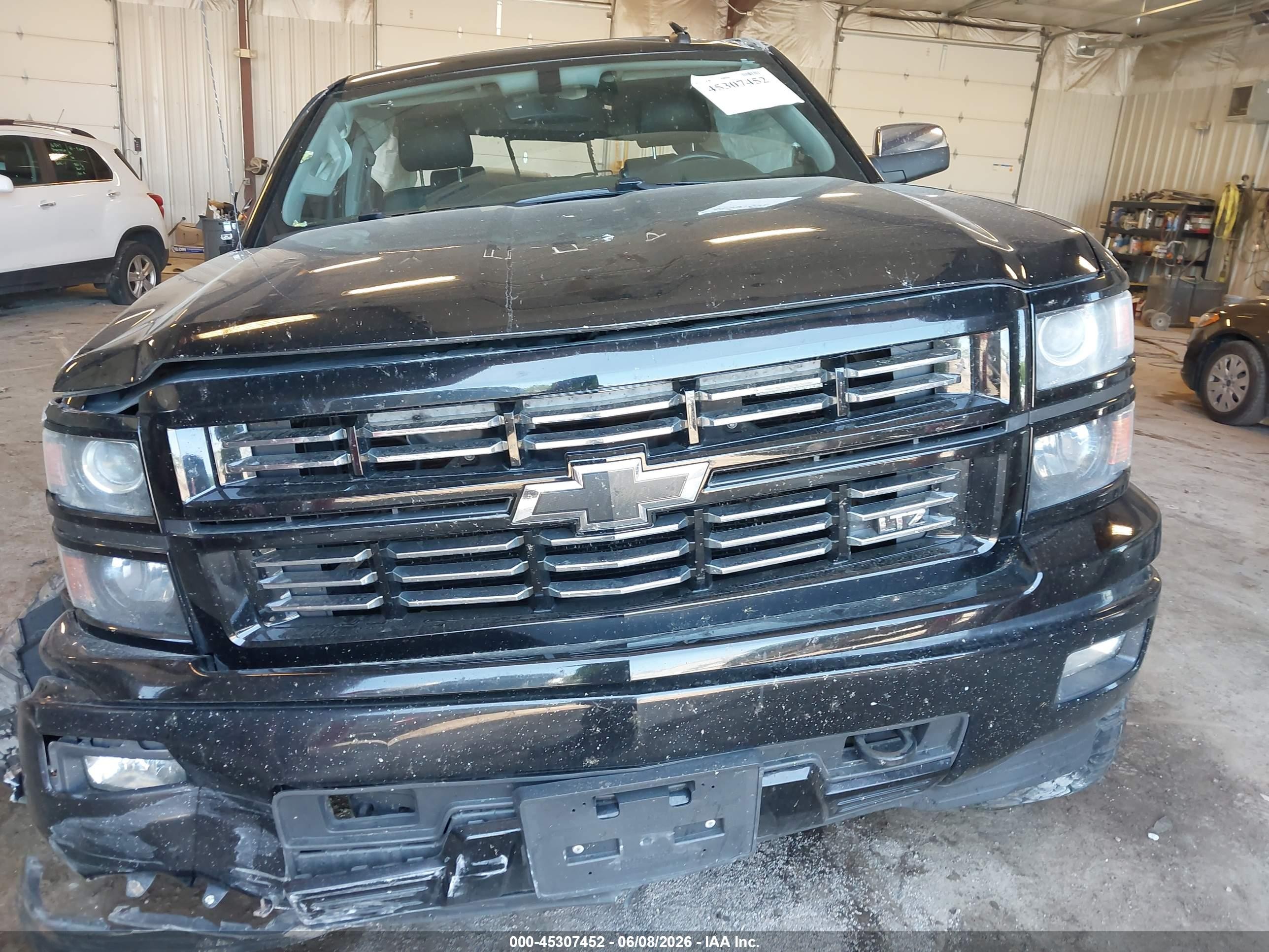2015 Chevrolet Silverado 1500 Ltz Black vin: 3GCUKSEJ7FG474797