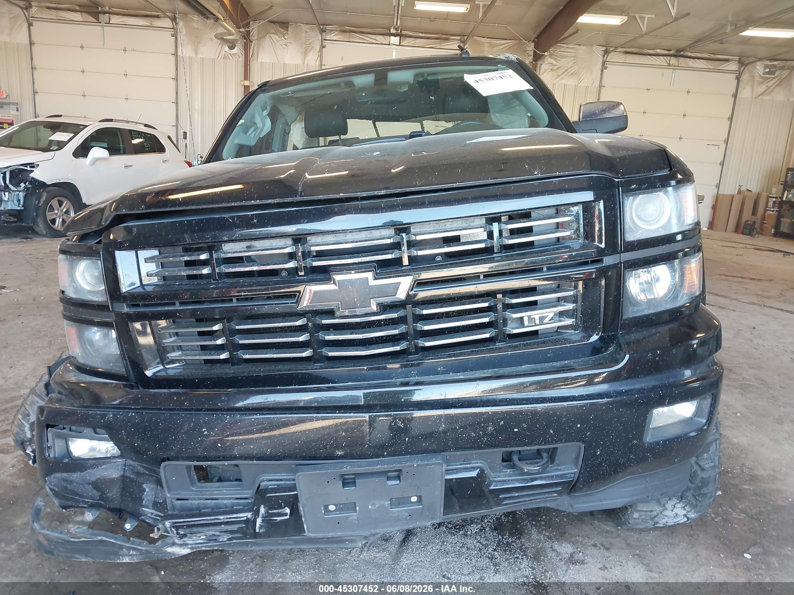 2015 Chevrolet Silverado 1500 Ltz Black vin: 3GCUKSEJ7FG474797