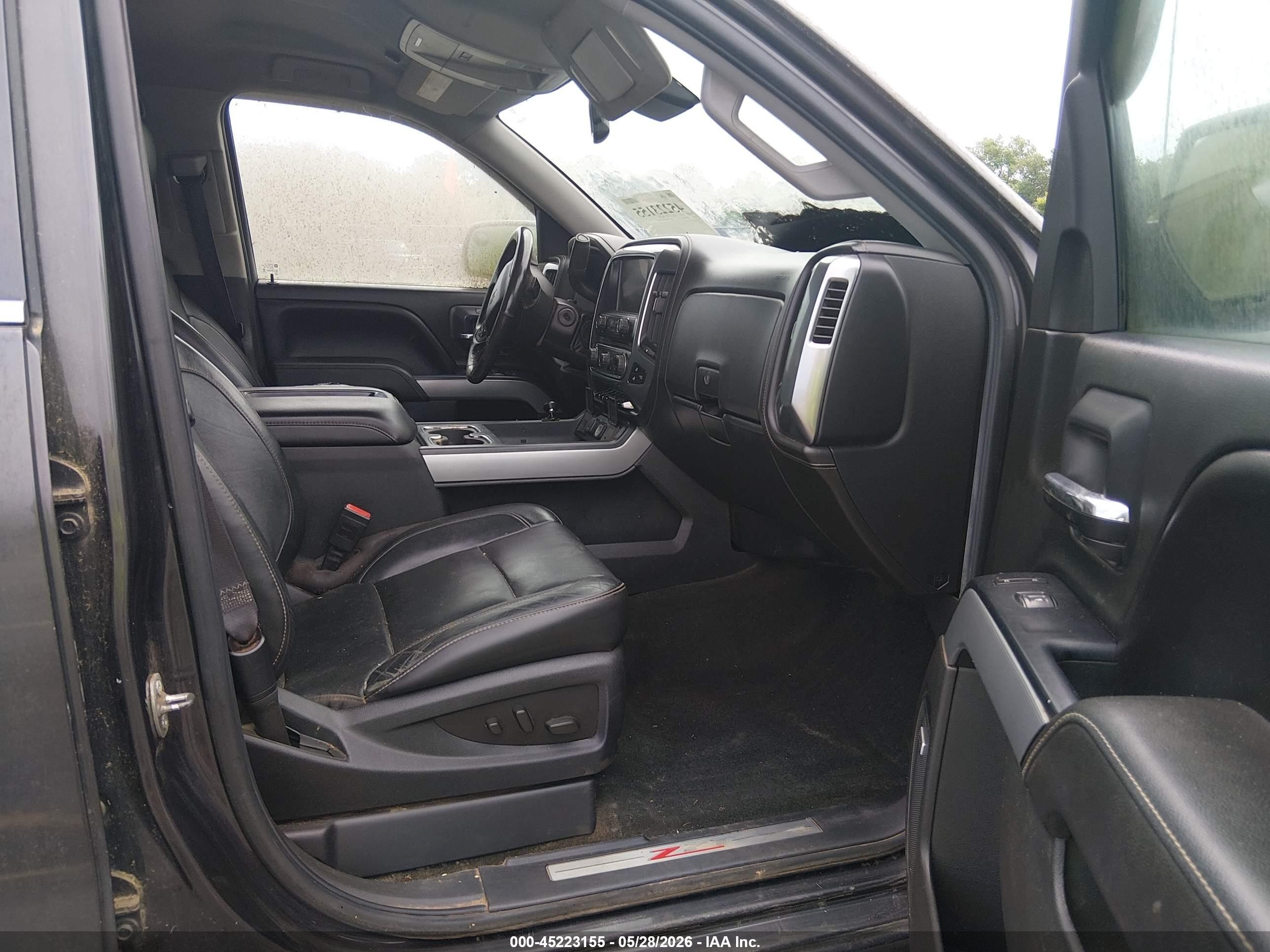 2015 Chevrolet Silverado 1500 2lz Black vin: 3GCUKSEJ8FG441744