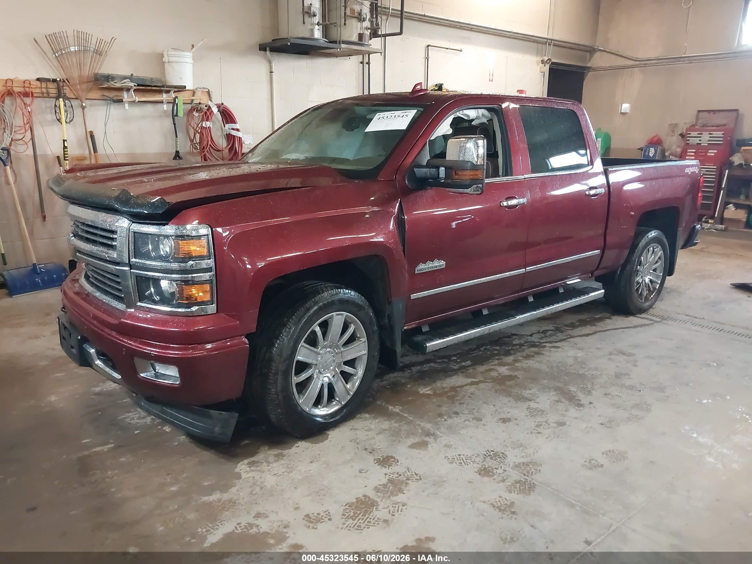 2015 Chevrolet Silverado 1500 High Country Burgundy vin: 3GCUKTEC1FG362150