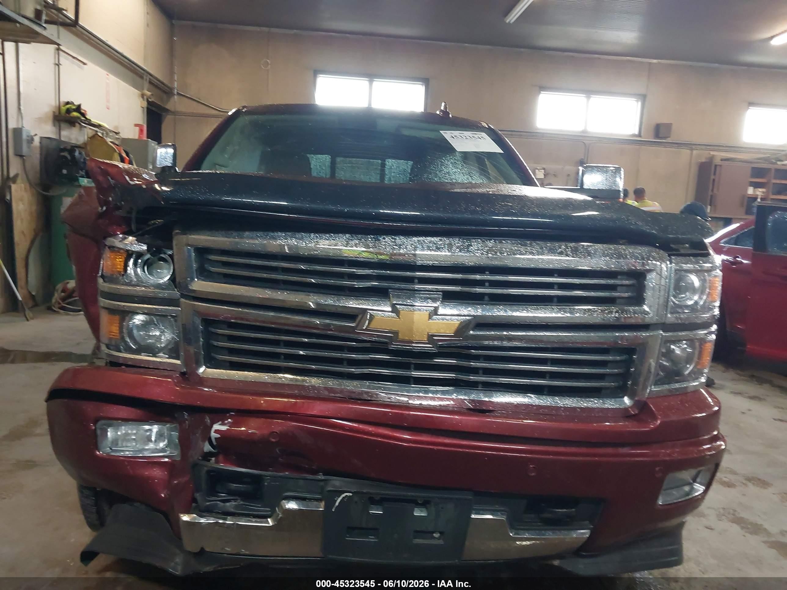 2015 Chevrolet Silverado 1500 High Country Burgundy vin: 3GCUKTEC1FG362150