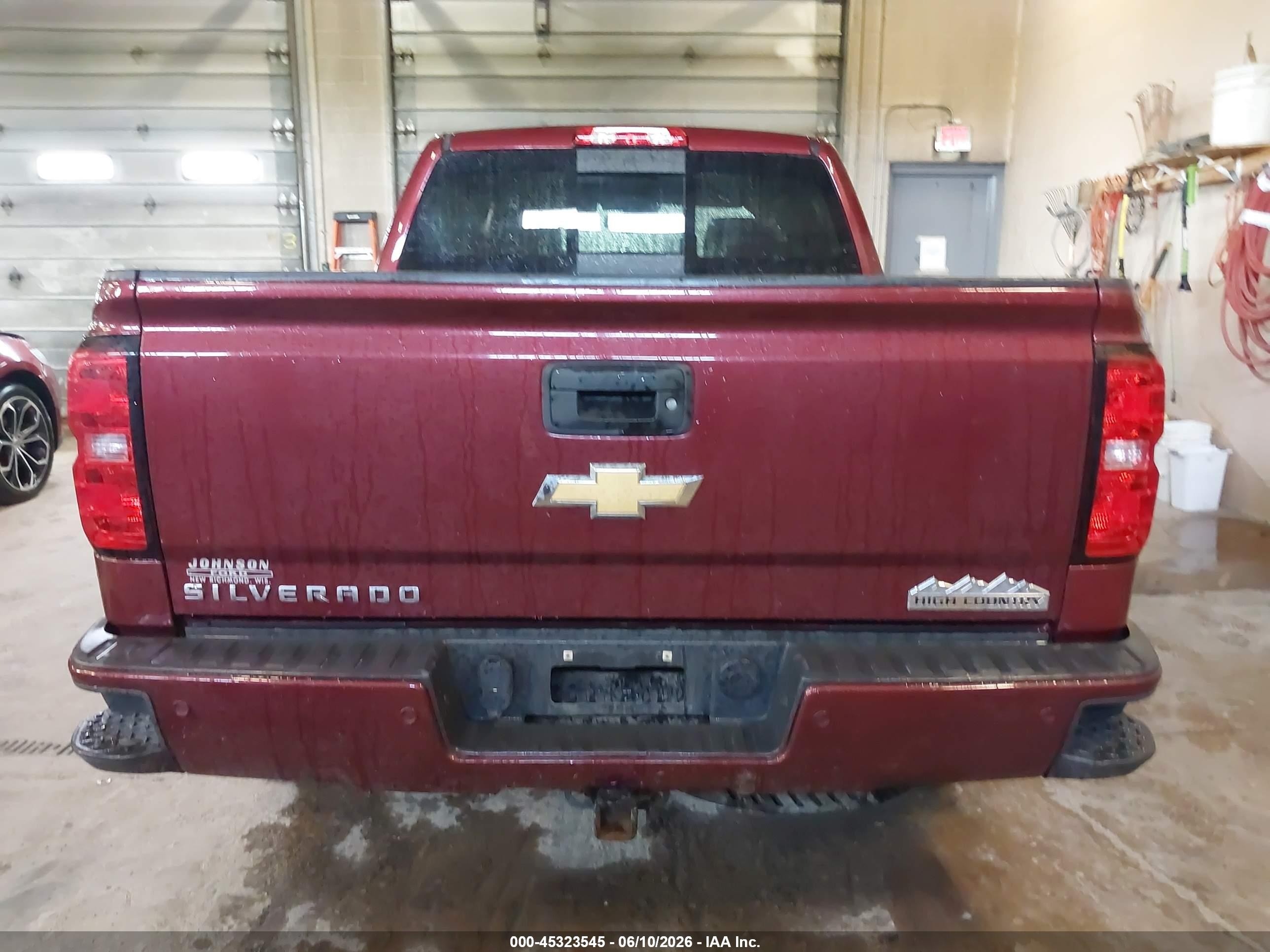2015 Chevrolet Silverado 1500 High Country Burgundy vin: 3GCUKTEC1FG362150