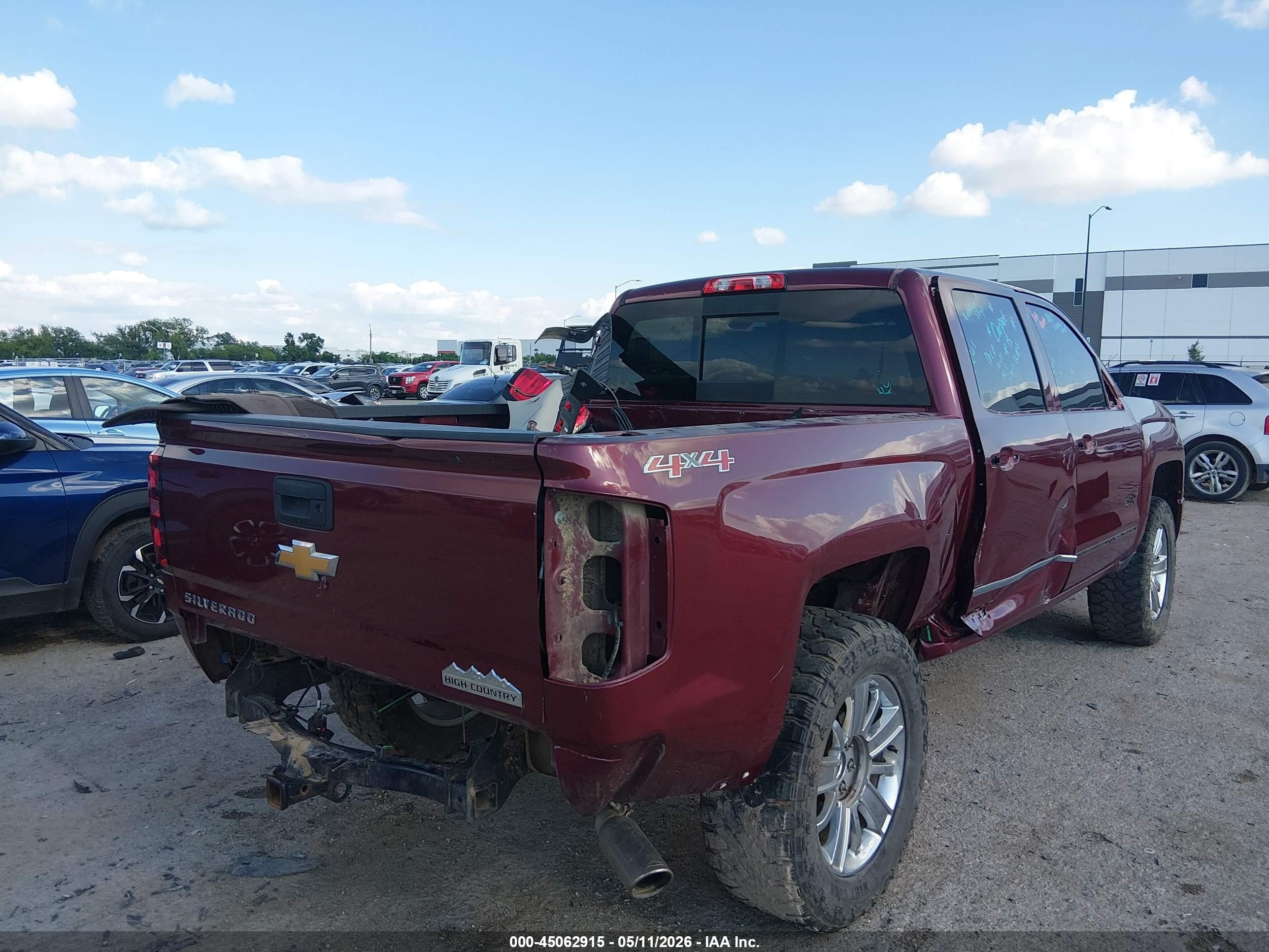 2014 Chevrolet Silverado 1500 High Country Maroon vin: 3GCUKTEC2EG279728