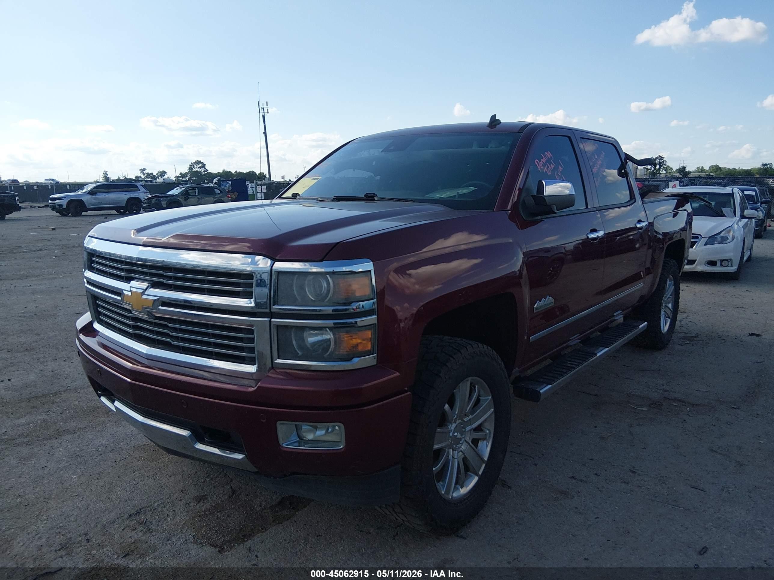 2014 Chevrolet Silverado 1500 High Country Maroon vin: 3GCUKTEC2EG279728