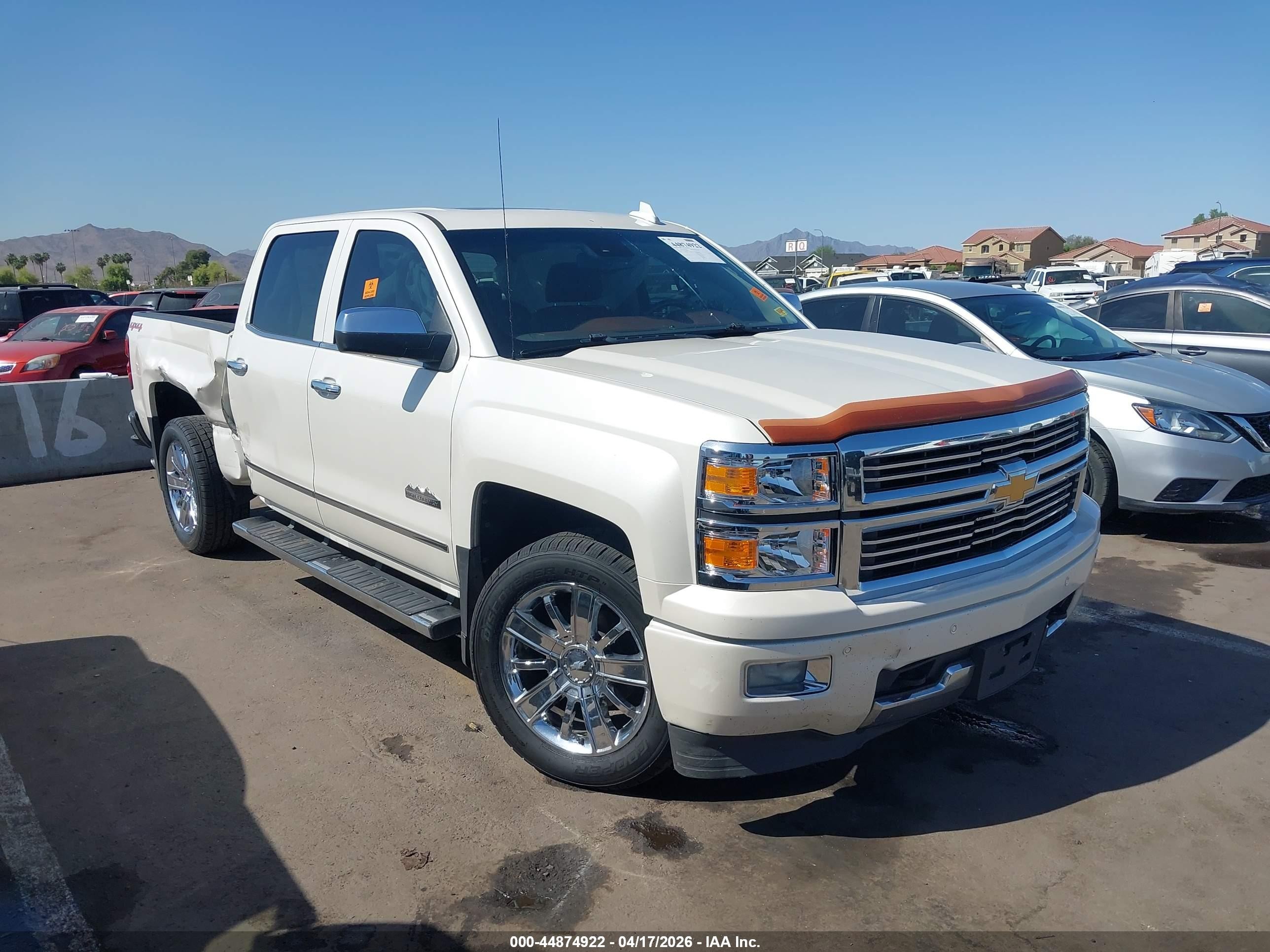 2015 Chevrolet Silverado 1500 High Country White vin: 3GCUKTEC2FG399448